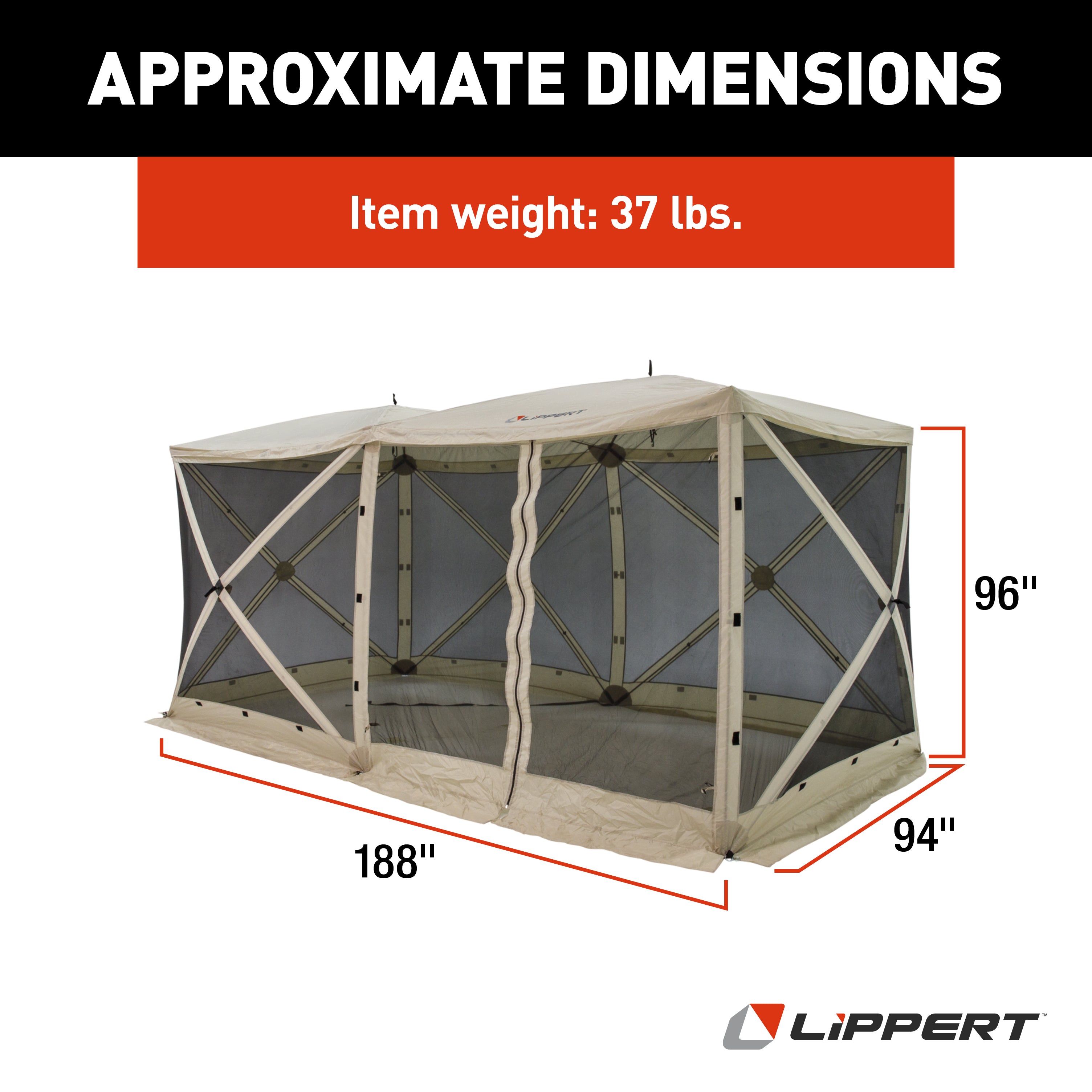 Lippert Picnic Popup Double Gazebo - 16' X 8' - Image 2