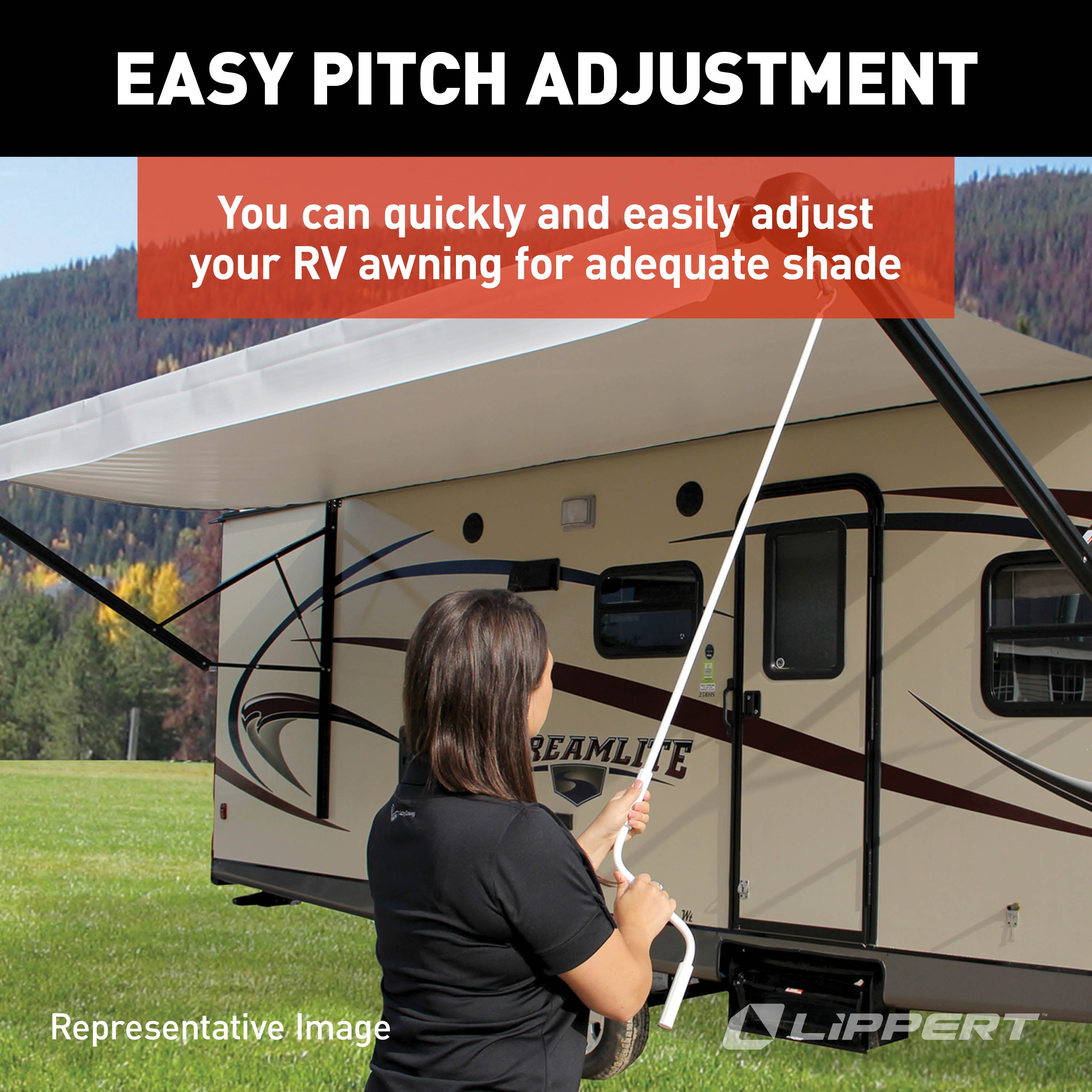 Solera 1500 Series Universal Rv Awning Arms & Hardware Kit - 69" Black #434727 - Image 4