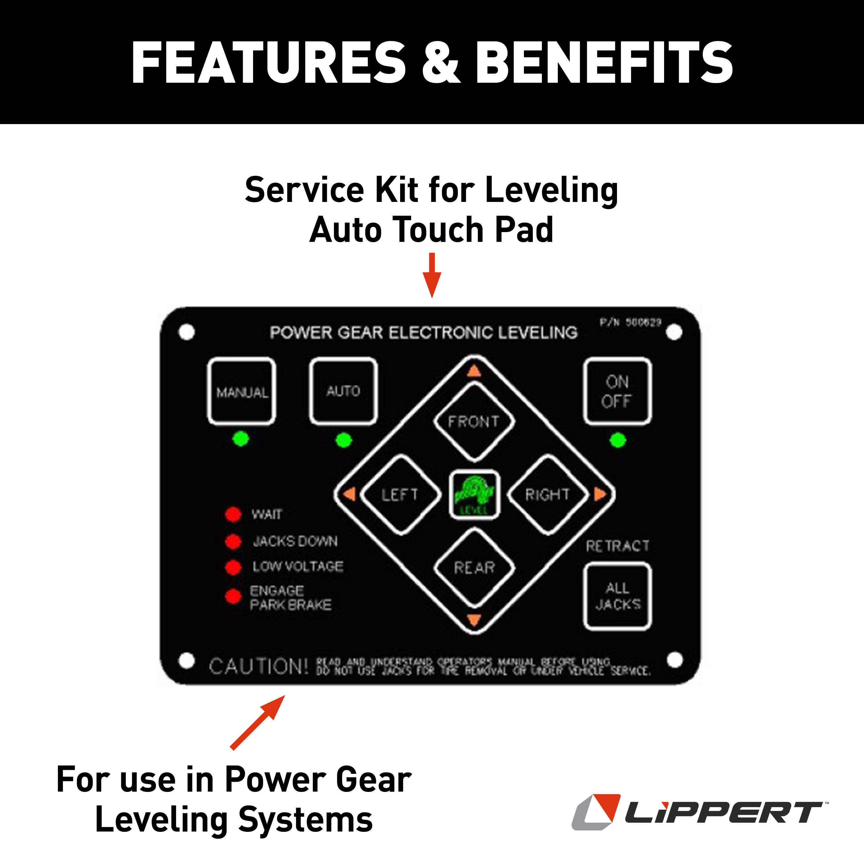 Lippert - Power Gear Leveling Auto Touch Pad Service Kit - Image 2