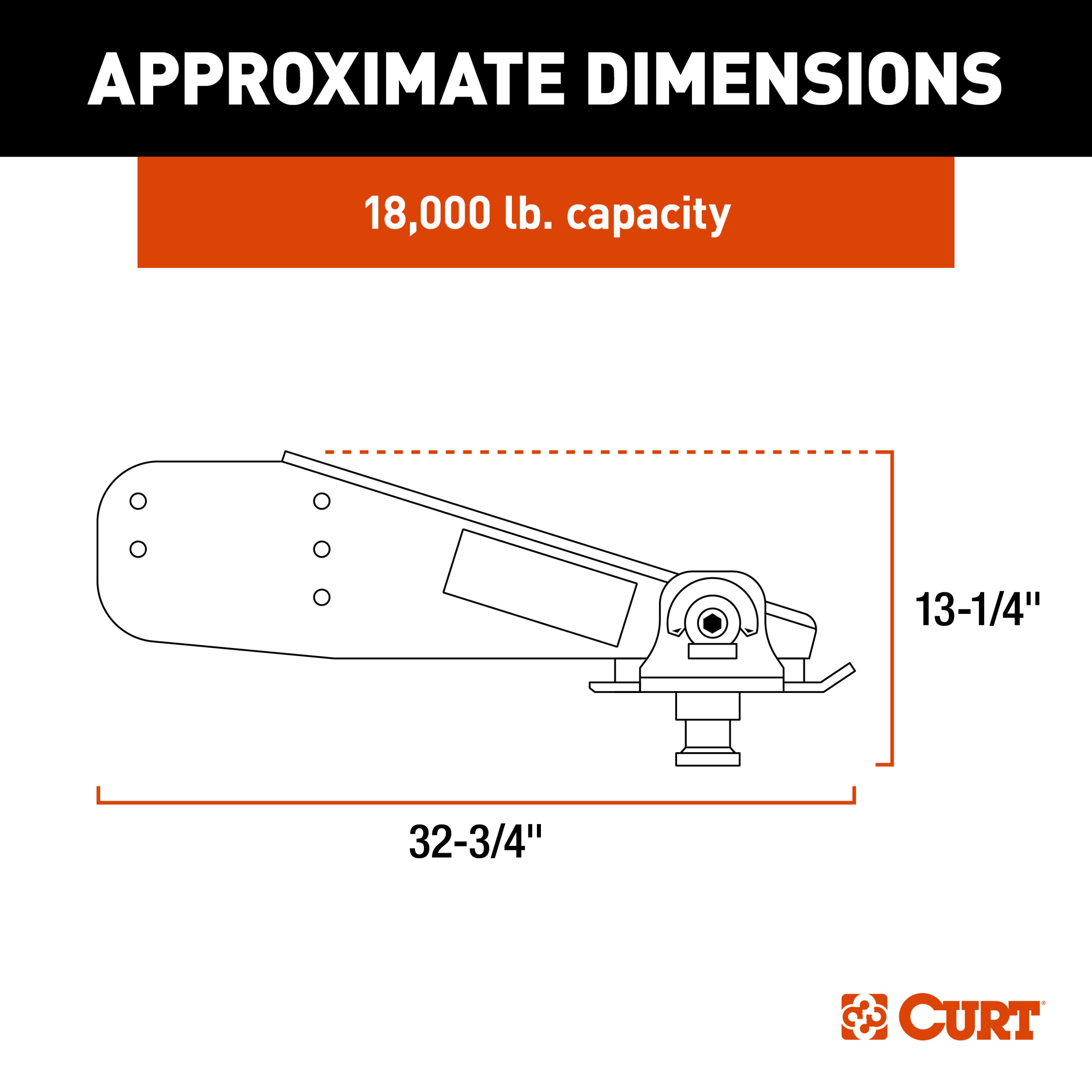 Curt L05 Rota-Flex Pin Box - 18,000 Lbs - Image 2