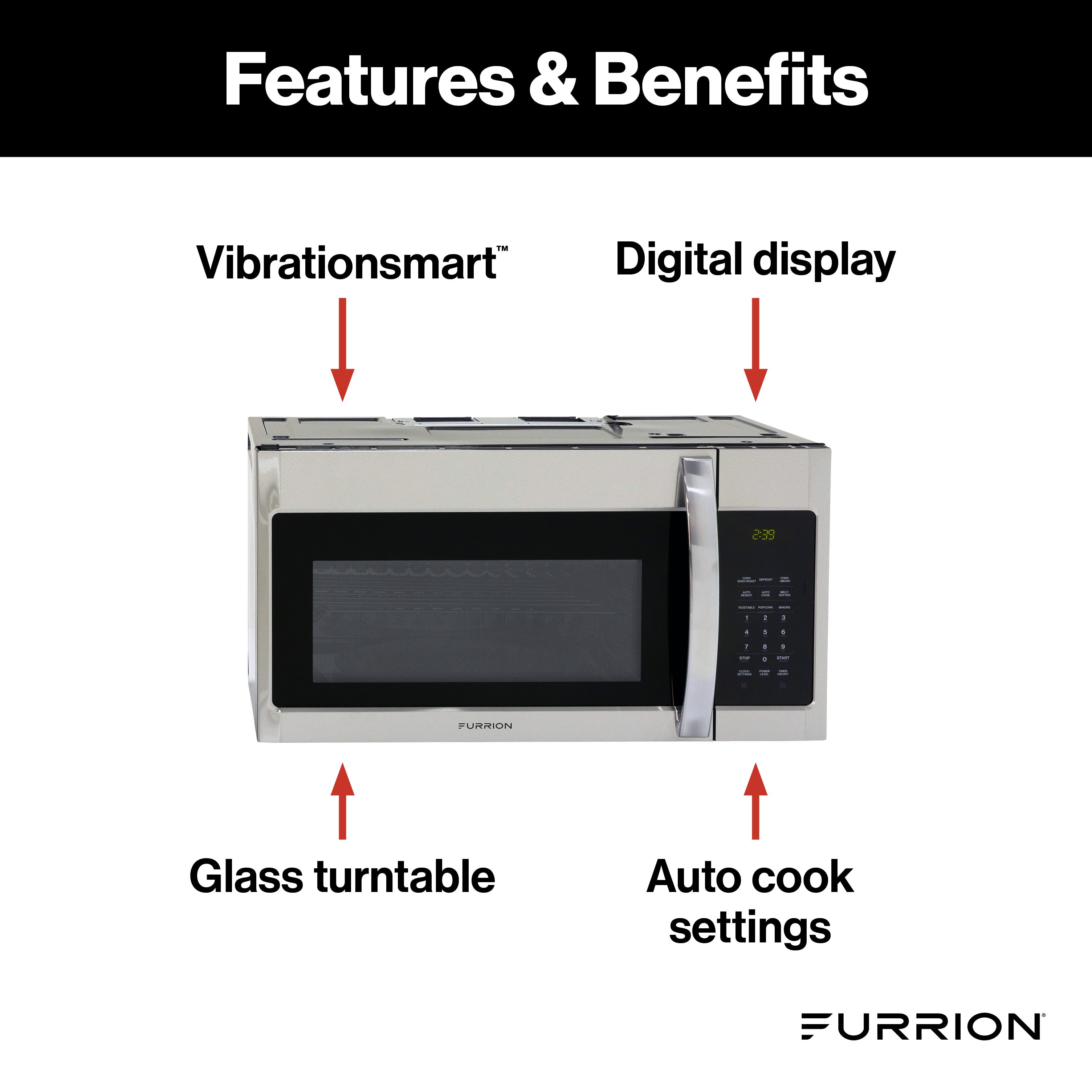 Furrion Over-The-Range Convection Rv Microwave Oven - 1.5 Cu. Ft., Stainless Steel #Fmcm15A-Ss - Image 3