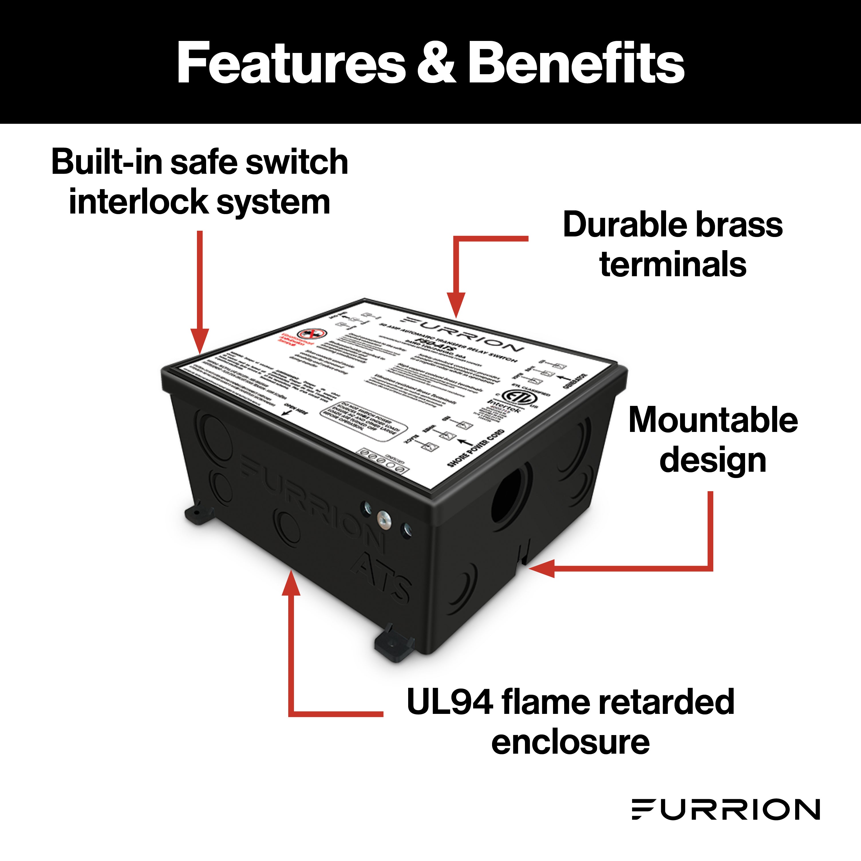 Furrion Transfer Switch - 50A, 125/250V #F50-Ats - Image 3