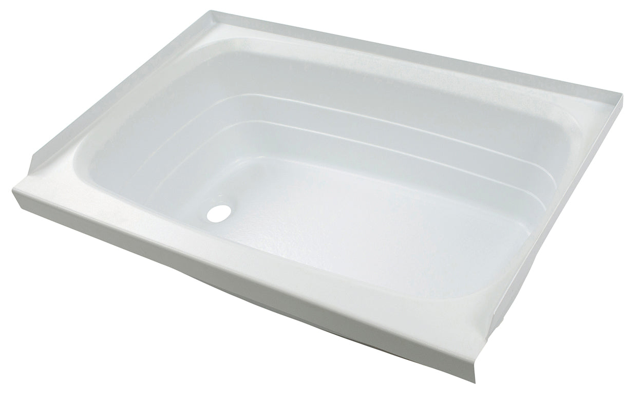 Lippert Bathtub With Left Drain - 27" X 54", White #W2754Alspk - Image 1