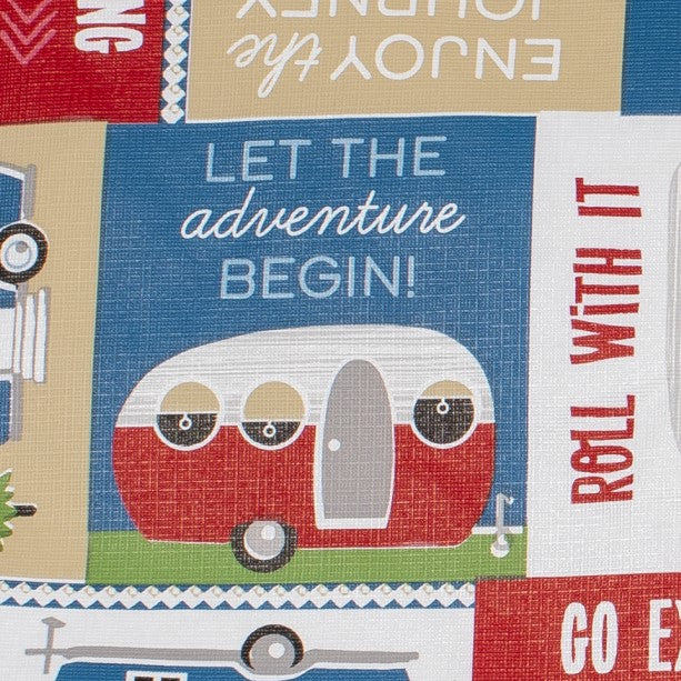 Lippert Vinyl Tablecloth With Bench Covers - Camping Patchwork #2022107835 - Image 9