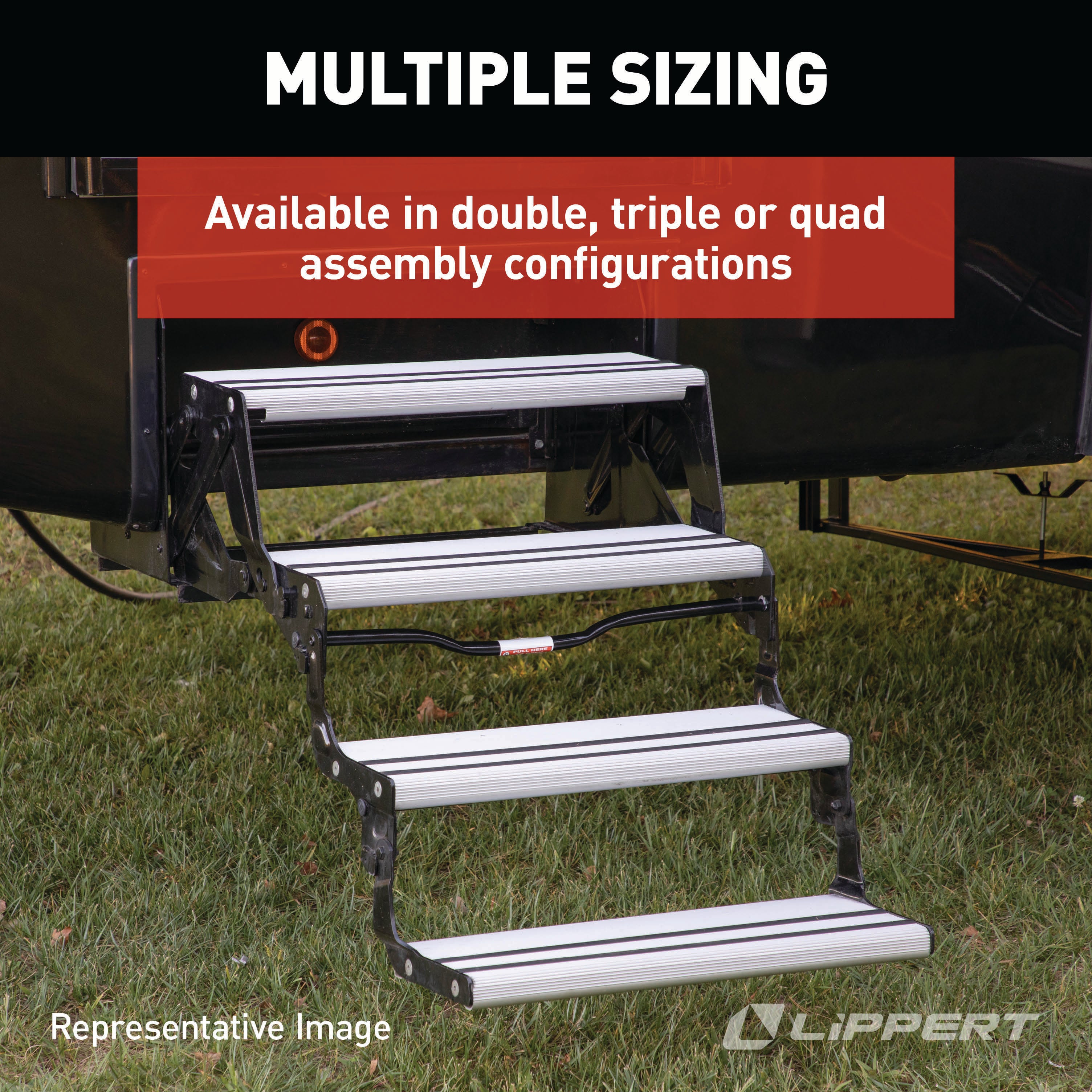 Lippert Alumi-Tread Manual Rv Steps - Quad - Image 8