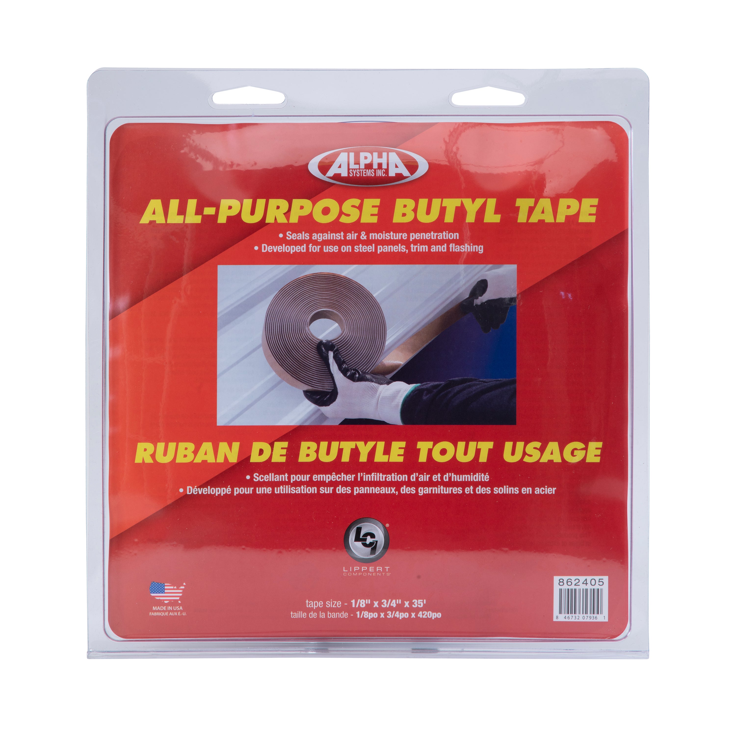 Alpha Systems - Q130 1/8" X 3/4" X 35' Butyl Tape - Image 1