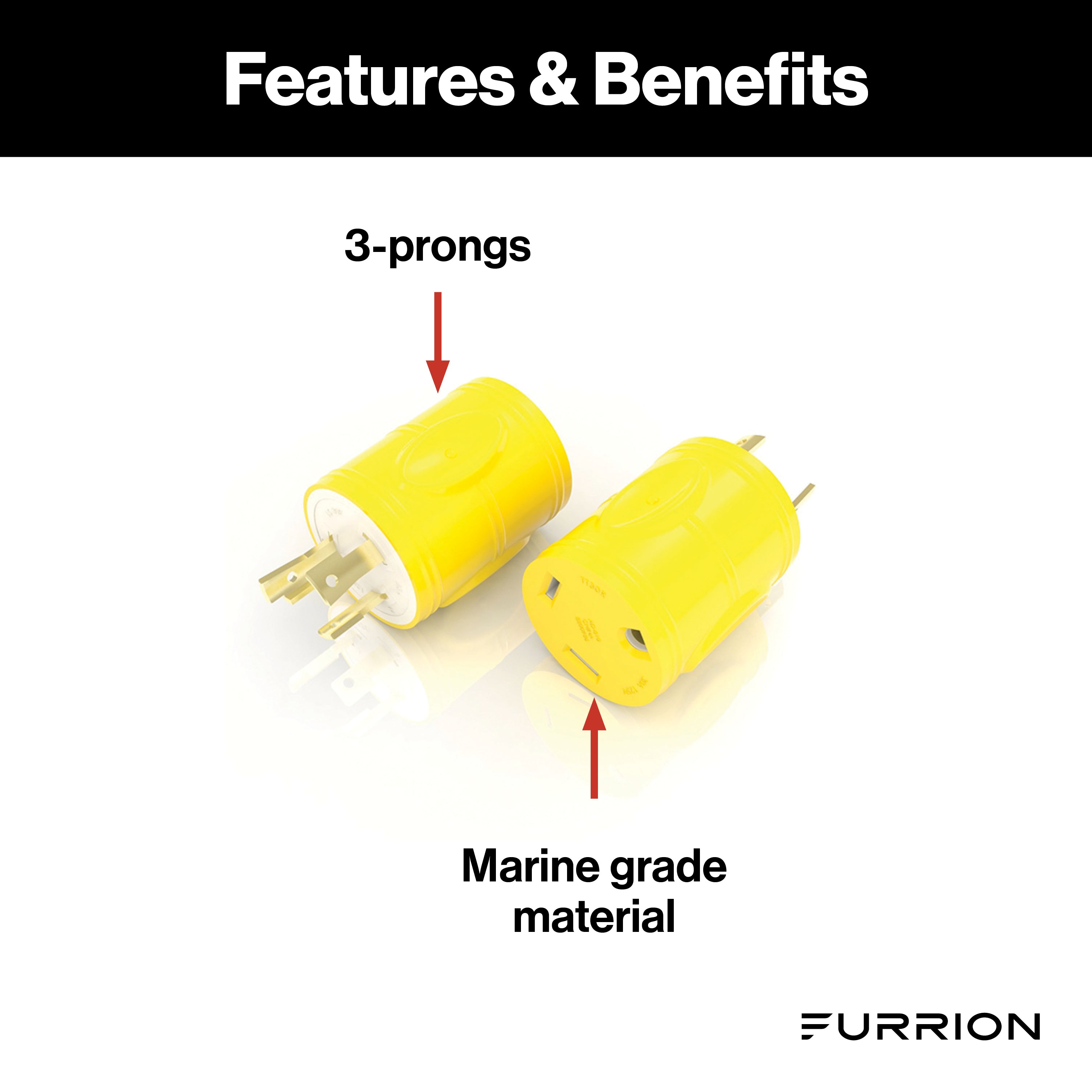 Furrion Adapter Plug - 30A To 30A #F3030Ad-Ry - Image 2