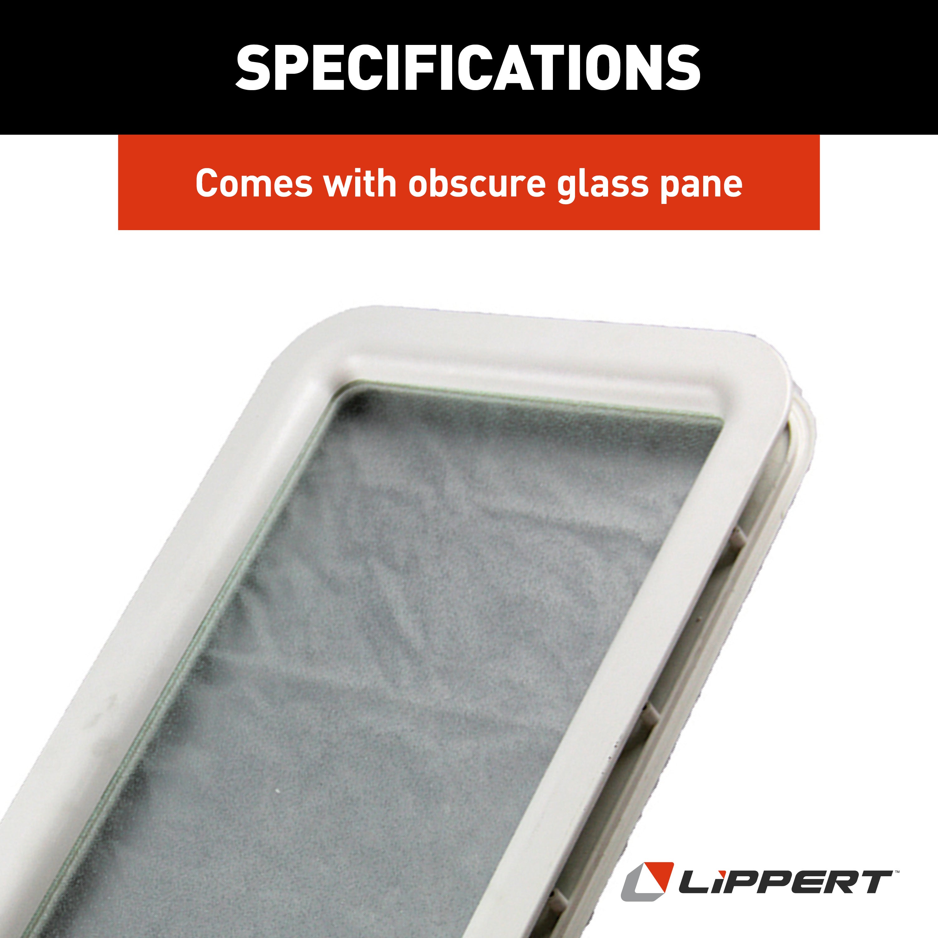Lippert Inner & Outer Window Frame With Seal & Glass - 12" X 21" White - Image 7