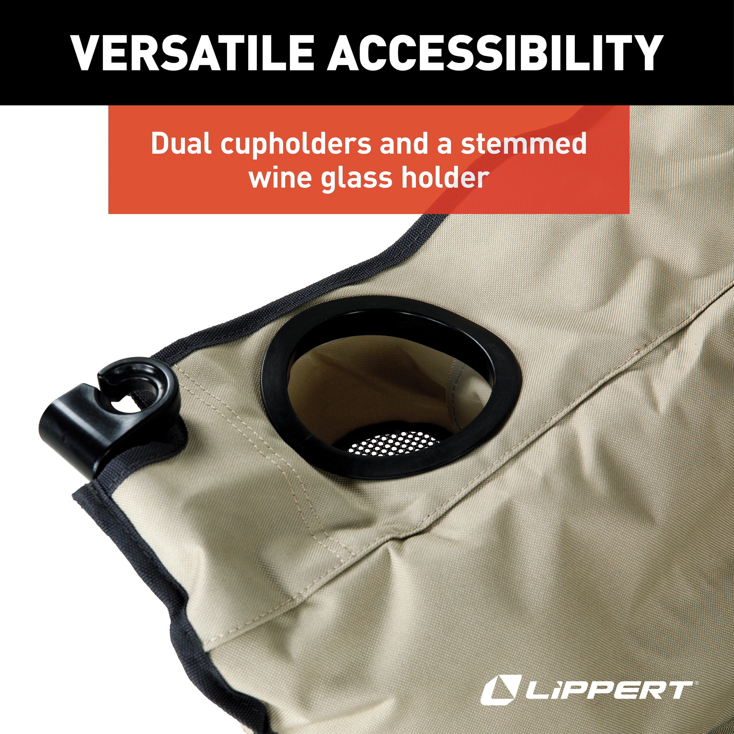 Lippert Big Bear Folding Loveseat - Sand #2023053718 - Image 4