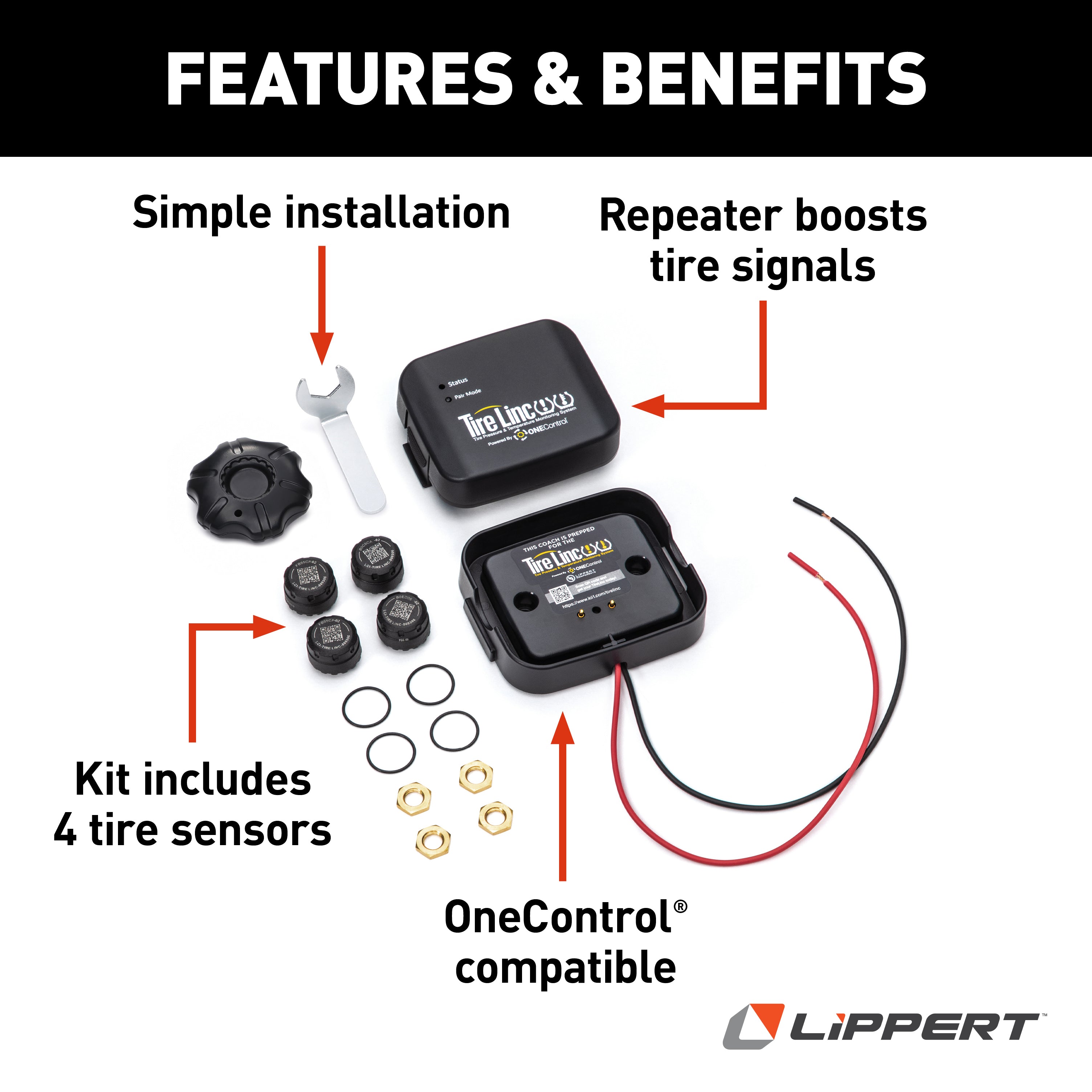 Lippert Tire Linc Rv Tire Pressure & Temperature Monitoring System (Tpms) #2020106863 - Image 2