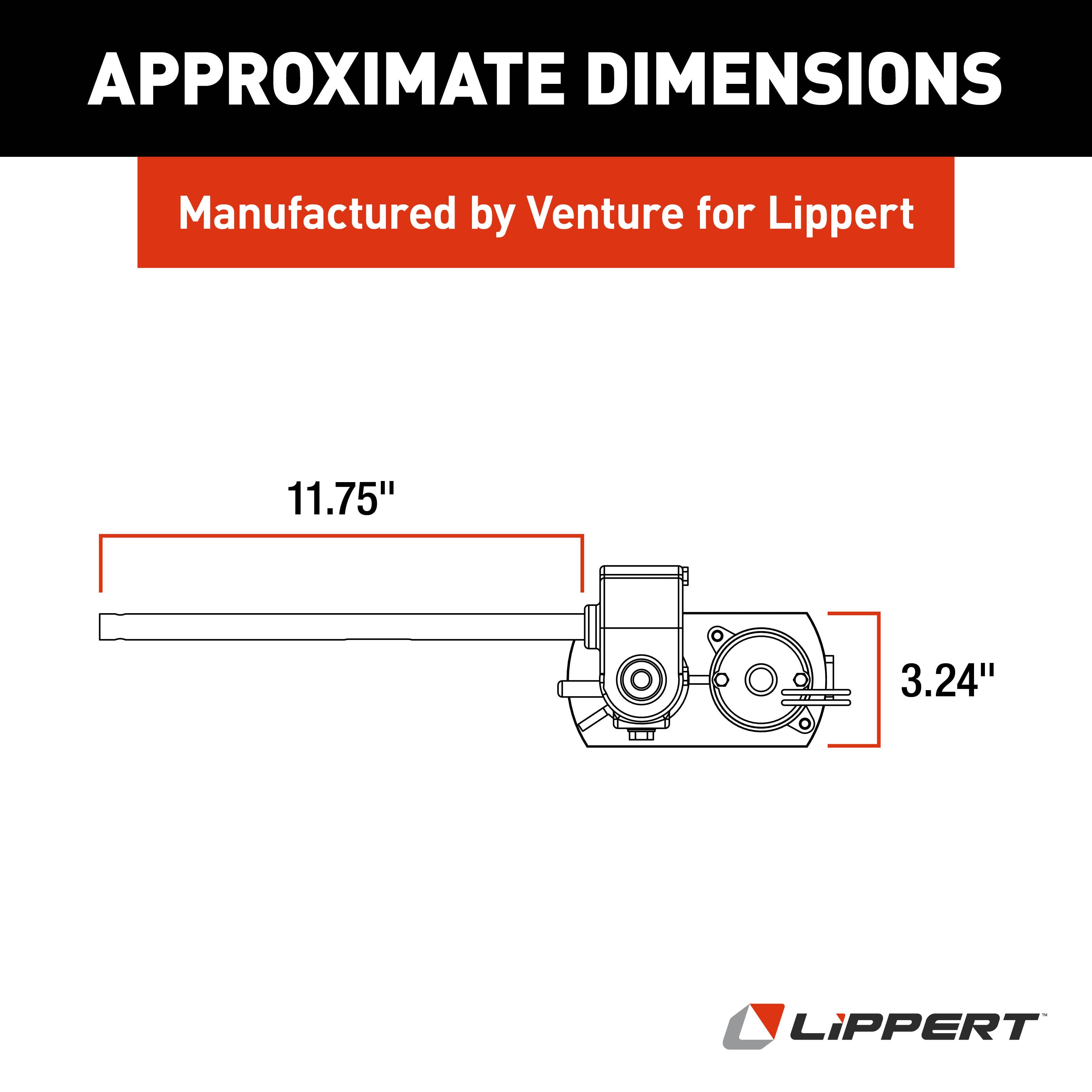 Lippert Replacement Above-Floor Slide-Out 18:1 Venture Motor & Right-Angle Driveshaft #117292 - Image 4
