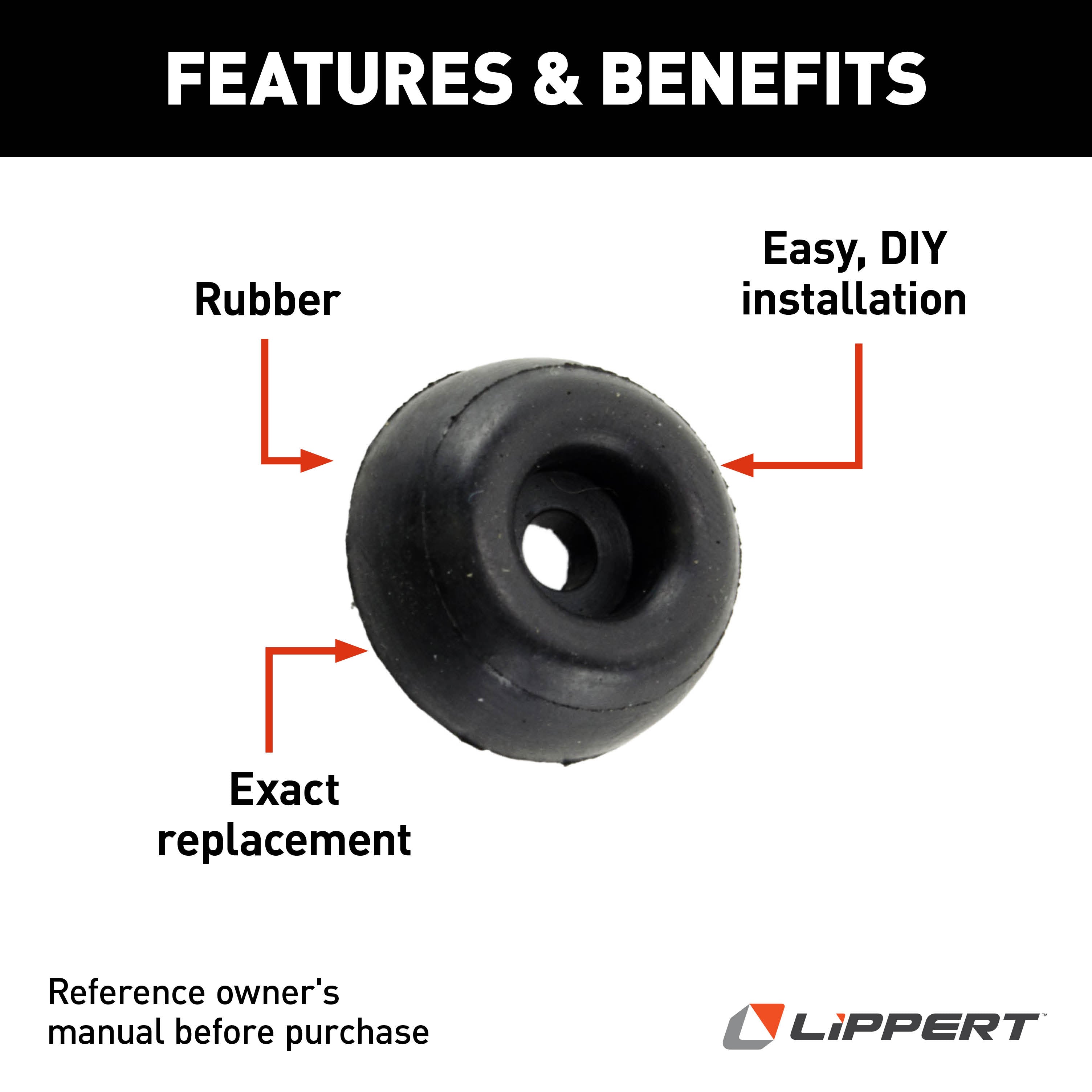 Lippert Entry Screen Door Rubber Bumper #201478 - Image 3