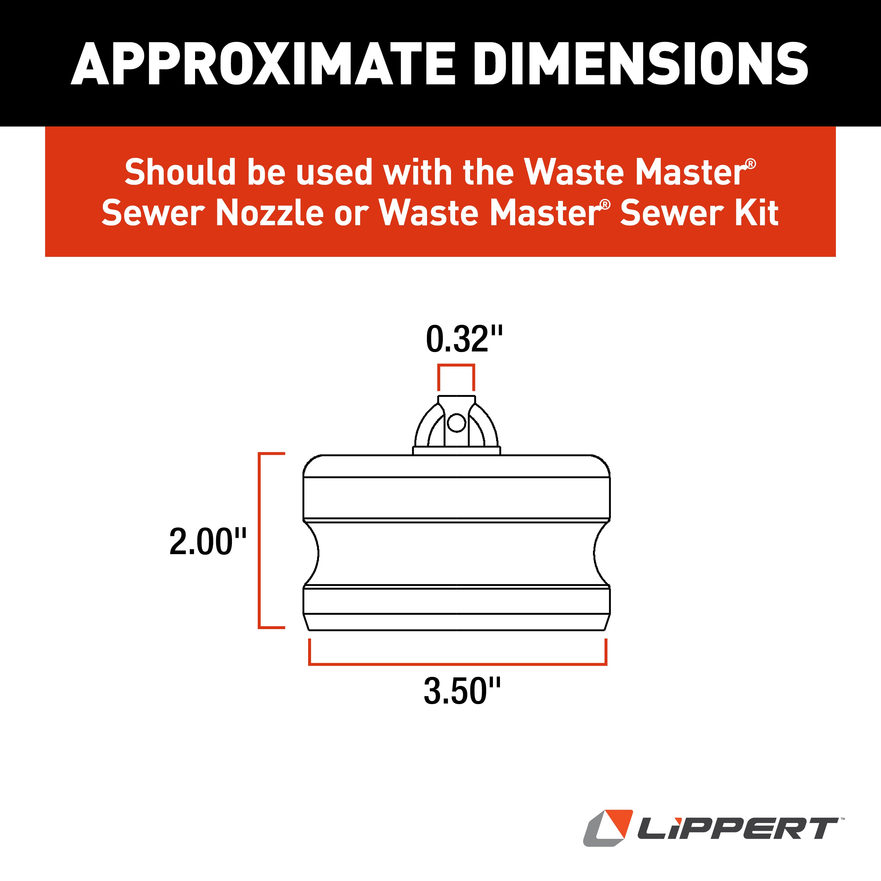 Lippert Waste Master Replacement Cap For Cam Lock Connector On Rv Sewer Hose #359954 - Image 2