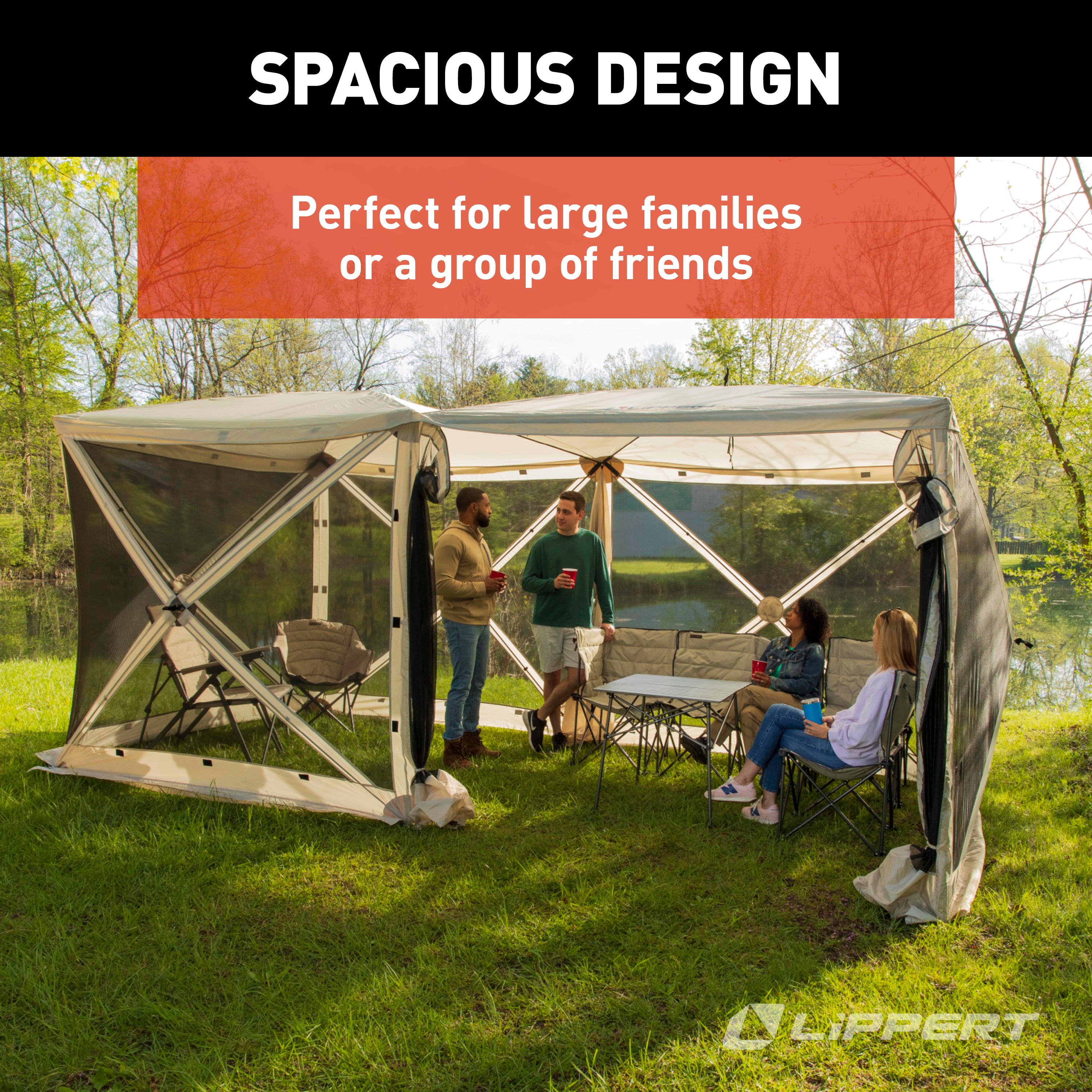 Lippert Picnic Popup Double Gazebo - 16' X 8' - Image 4