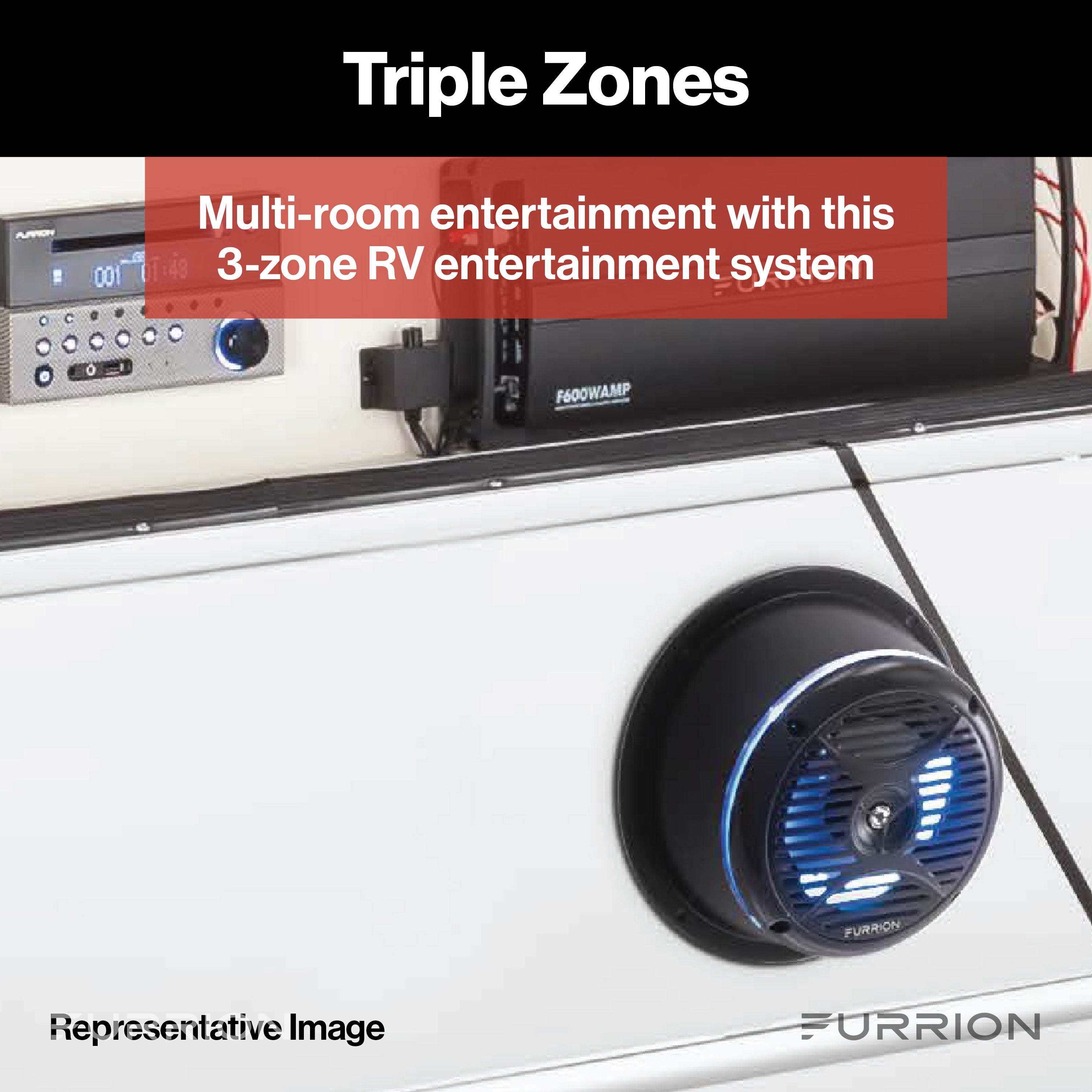 Furrion Rv & Marine Entertainment System - 260W, 3-Zone, Dvd #Dv1230-Bl - Image 3