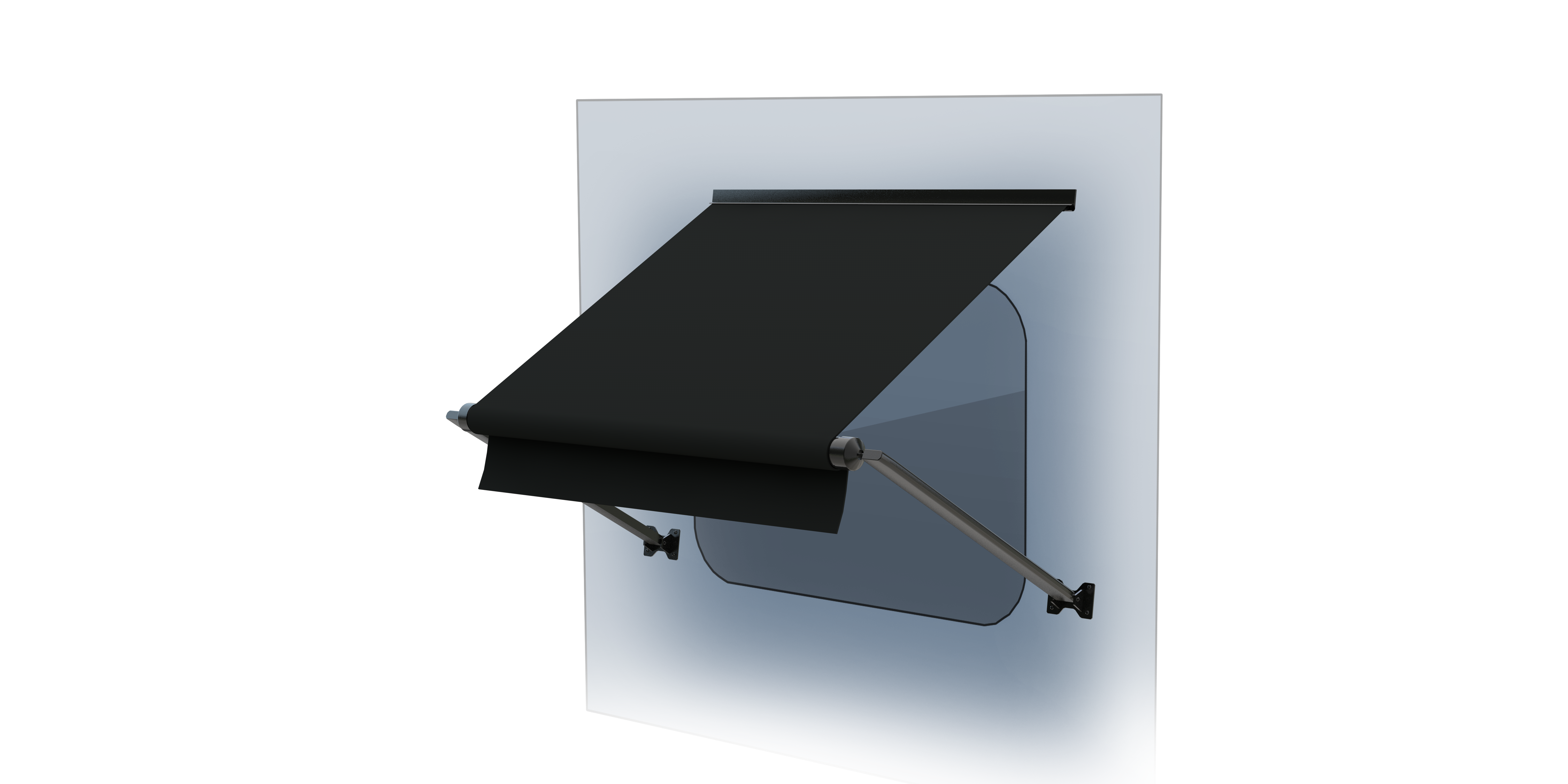 Solera 3' Rv Window Awning Roller Assembly - Solid Black #V000334804 - Image 1