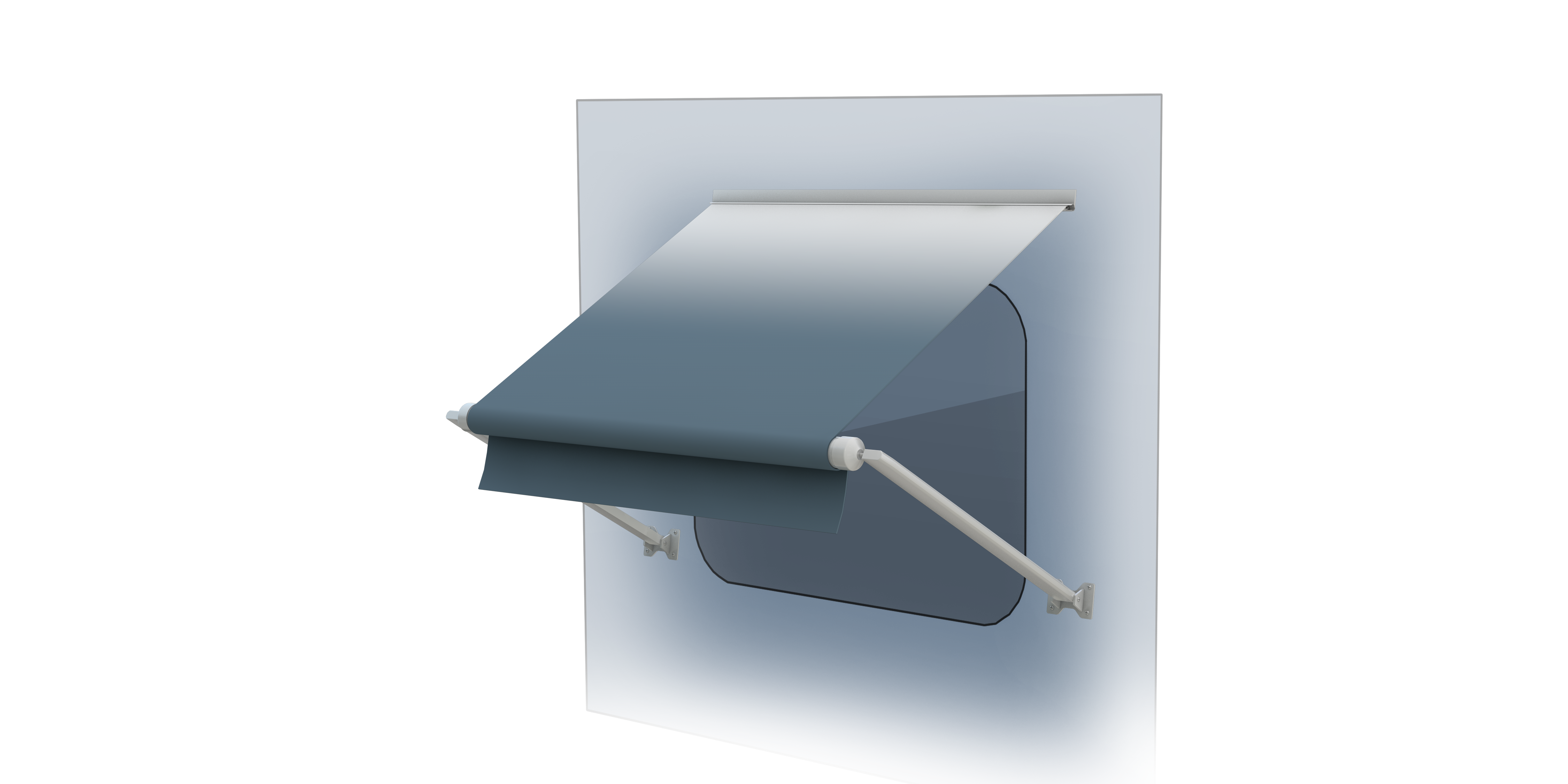 Solera 8'6" Xl Rv Window Awning Roller Assembly - Blue Fade #V000335178 - Image 1