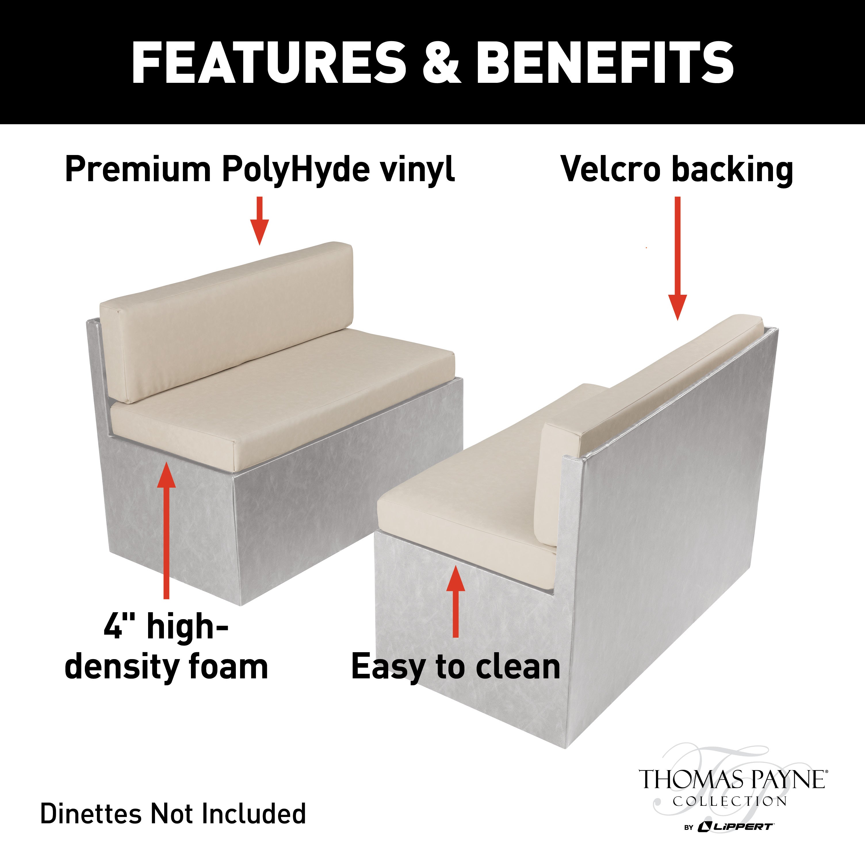 Thomas Payne Rv Dinette Cushions - 44" Altoona #2021100501 - Image 3