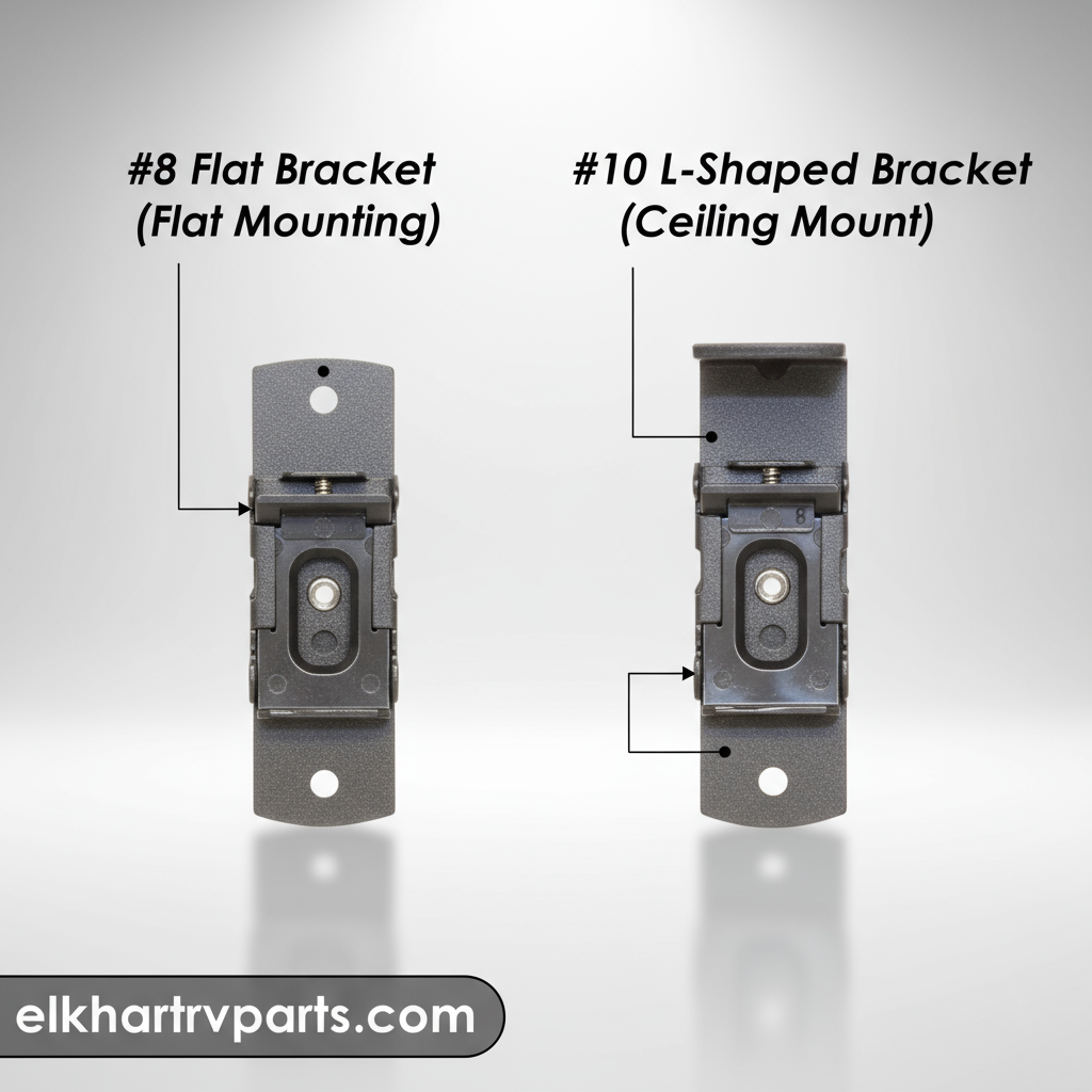 RV Roller Shade Mounting Hardware - #8 Flat and #10 L Brackets