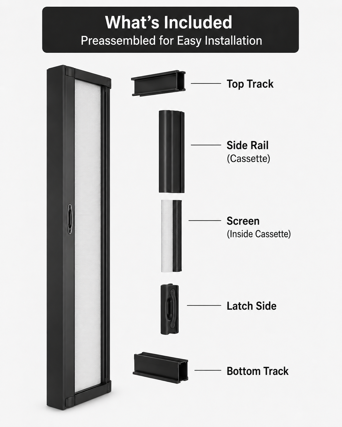 Irvine ISD - RV Slow Retract Shower Screen Door - (Platinum or Black) - 100% Waterproof - OEM Replacement - Custom Builder