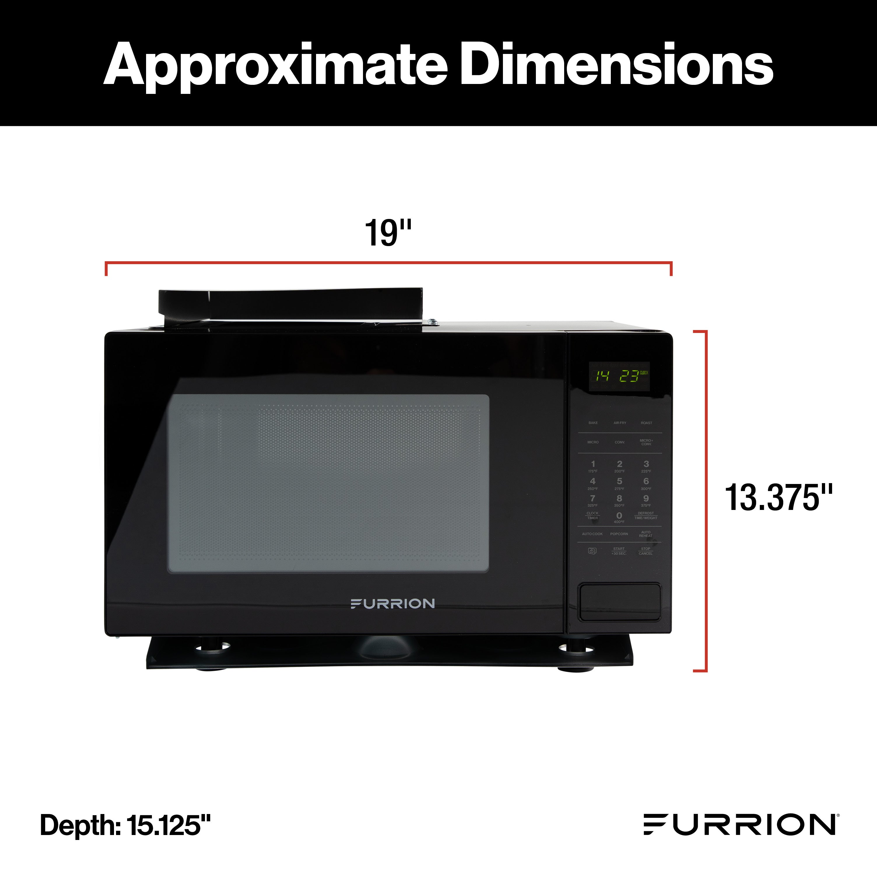 Furrion 0.9 Cu. Ft. Built-In Convection Microwave Oven With Air Fryer #Fmam09Ac-Bl - Image 2