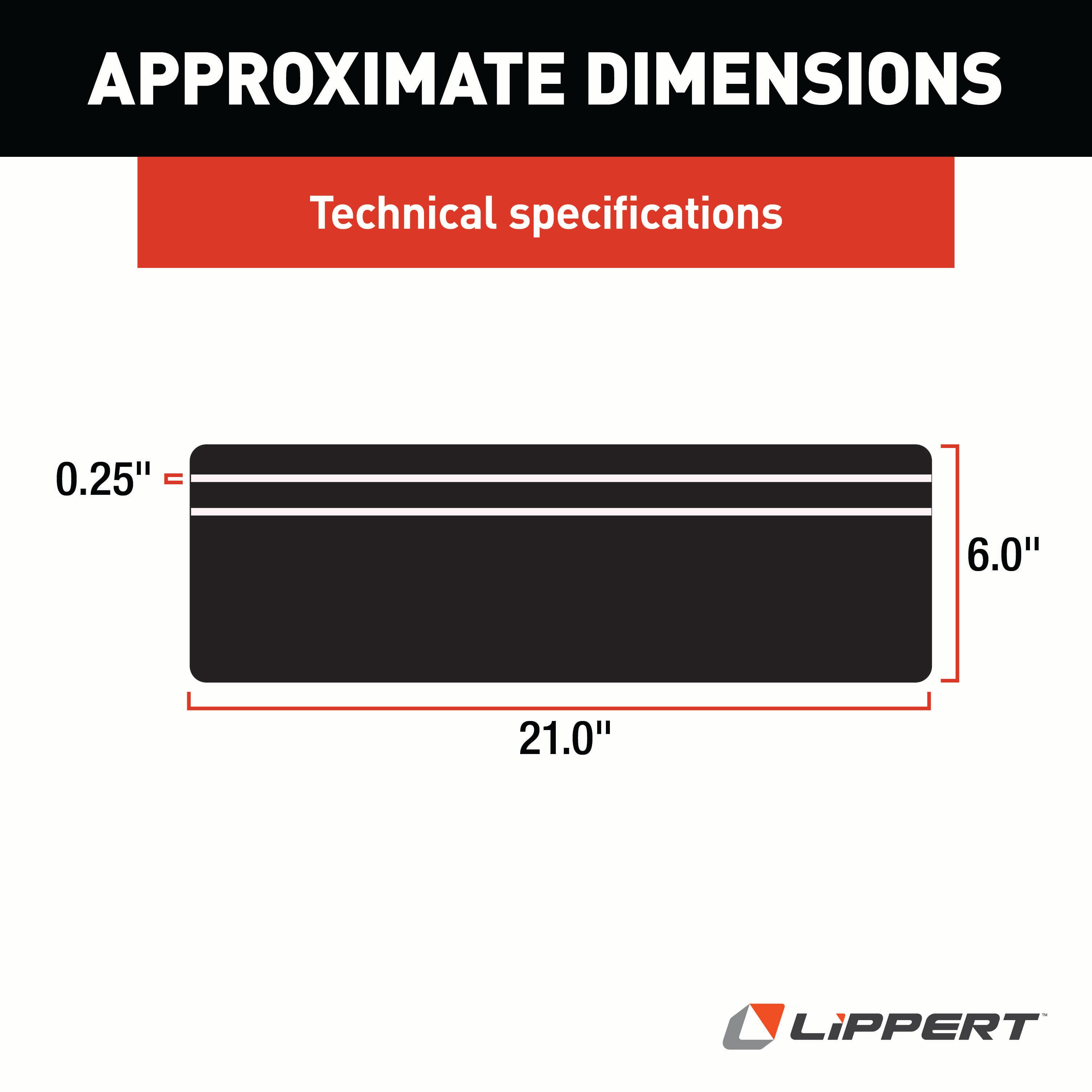 Lippert - Kwikee Glow-In-The-Dark Tread Step; 6" X 21" - Image 4