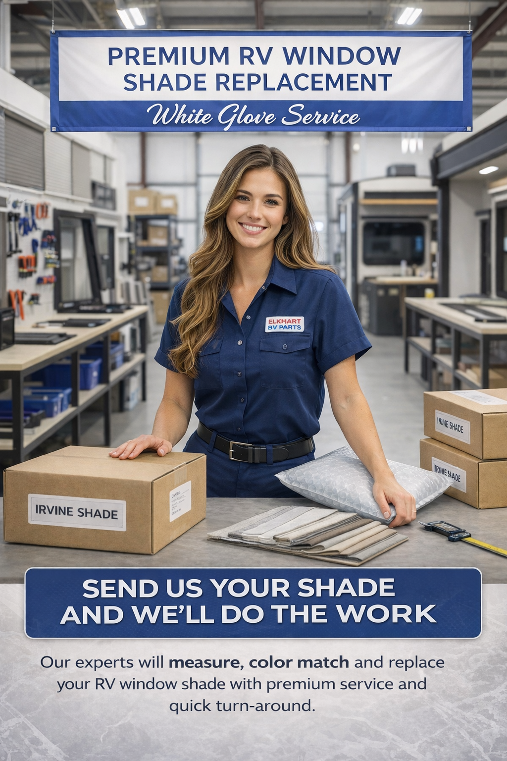 Irvine Shade Custom Replacement Service - Send Us Your Broken Shade