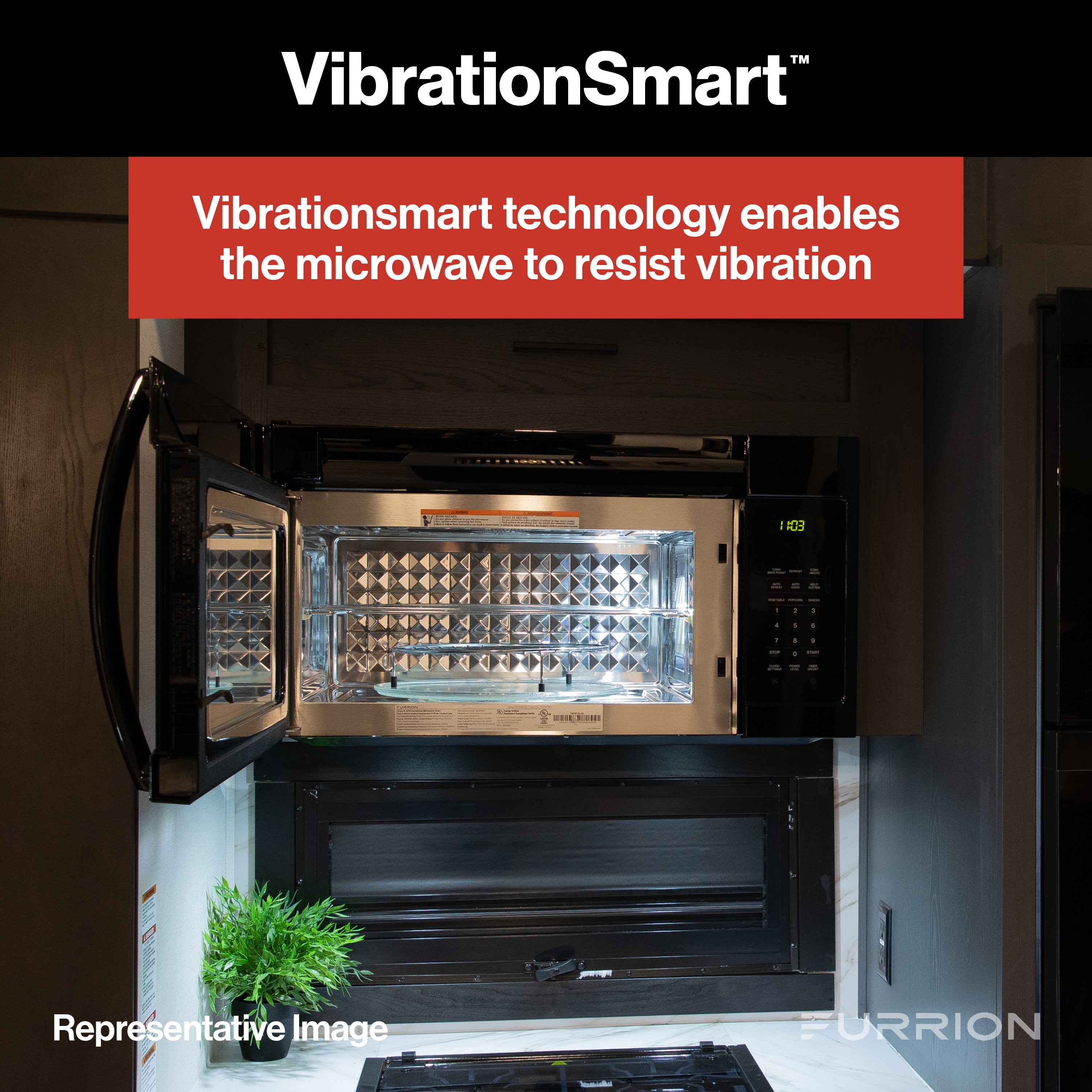 Furrion Over-The-Range Convection Rv Microwave Oven - 1.5 Cu. Ft., Stainless Steel #Fmcm15A-Ss - Image 7