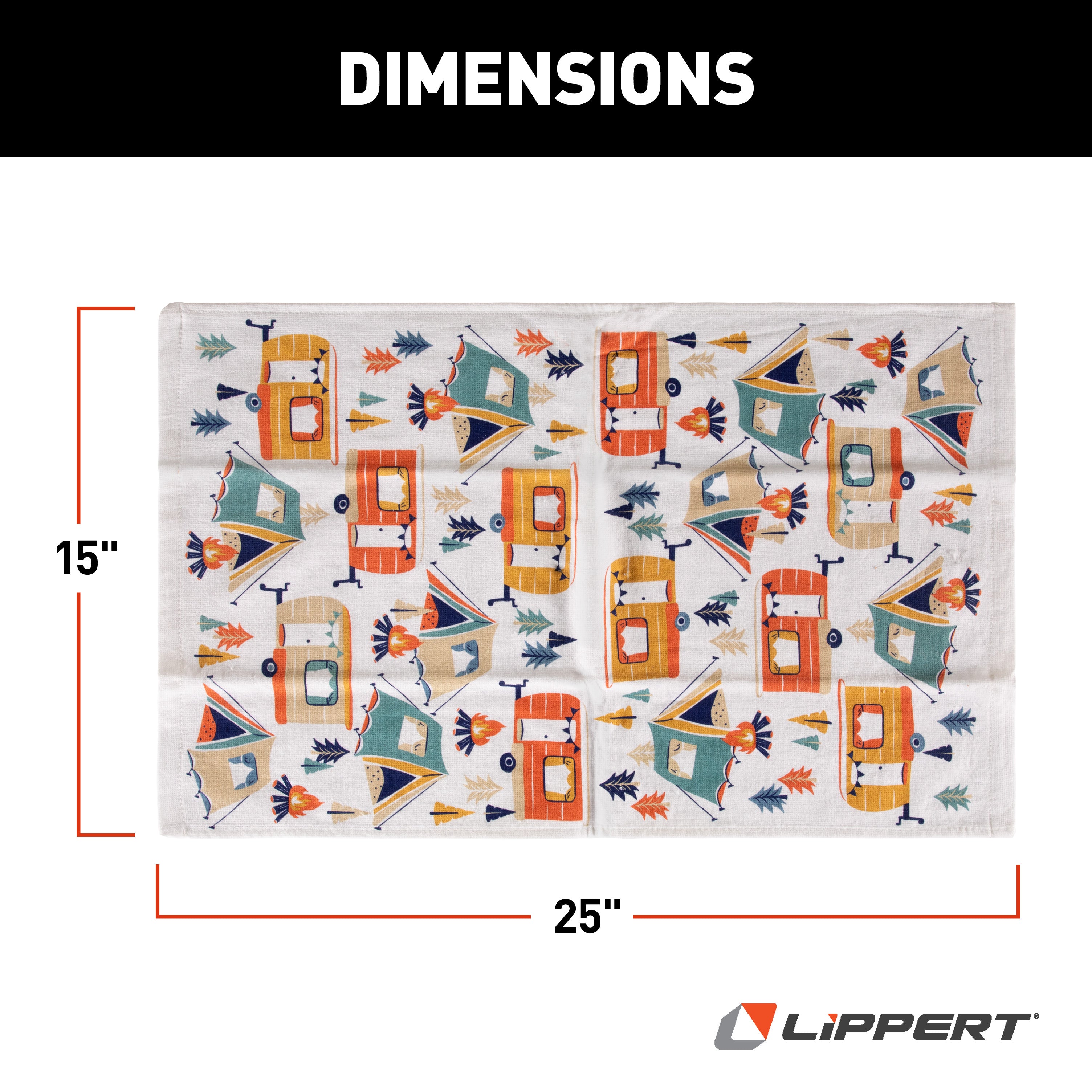 Lippert Kitchen Towel & Potholder Set - Camp Print, 2 Pieces #2023051697 - Image 5
