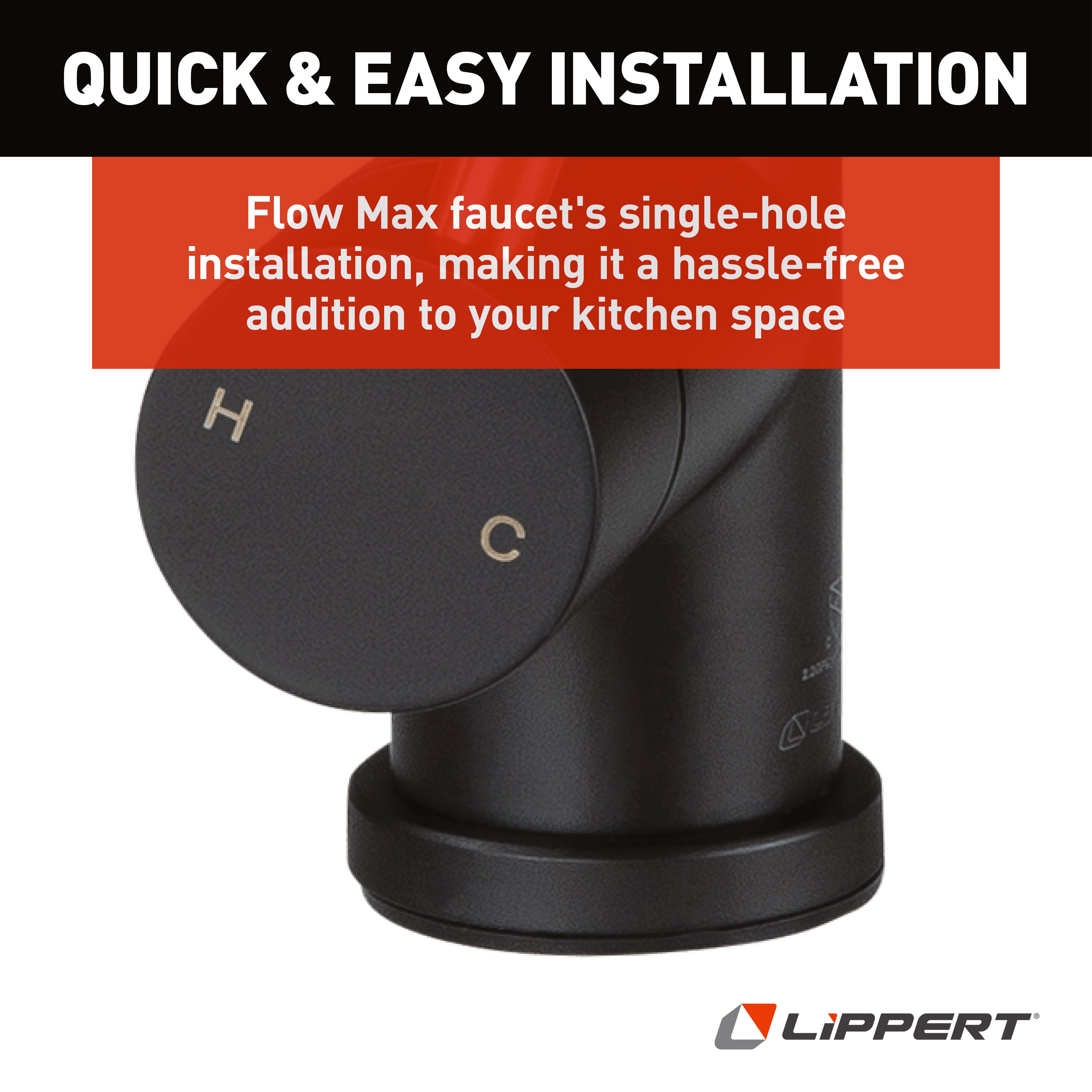 Lippert Flow Max Coiled Kitchen Faucet - Black Matte #2021090598 - Image 6