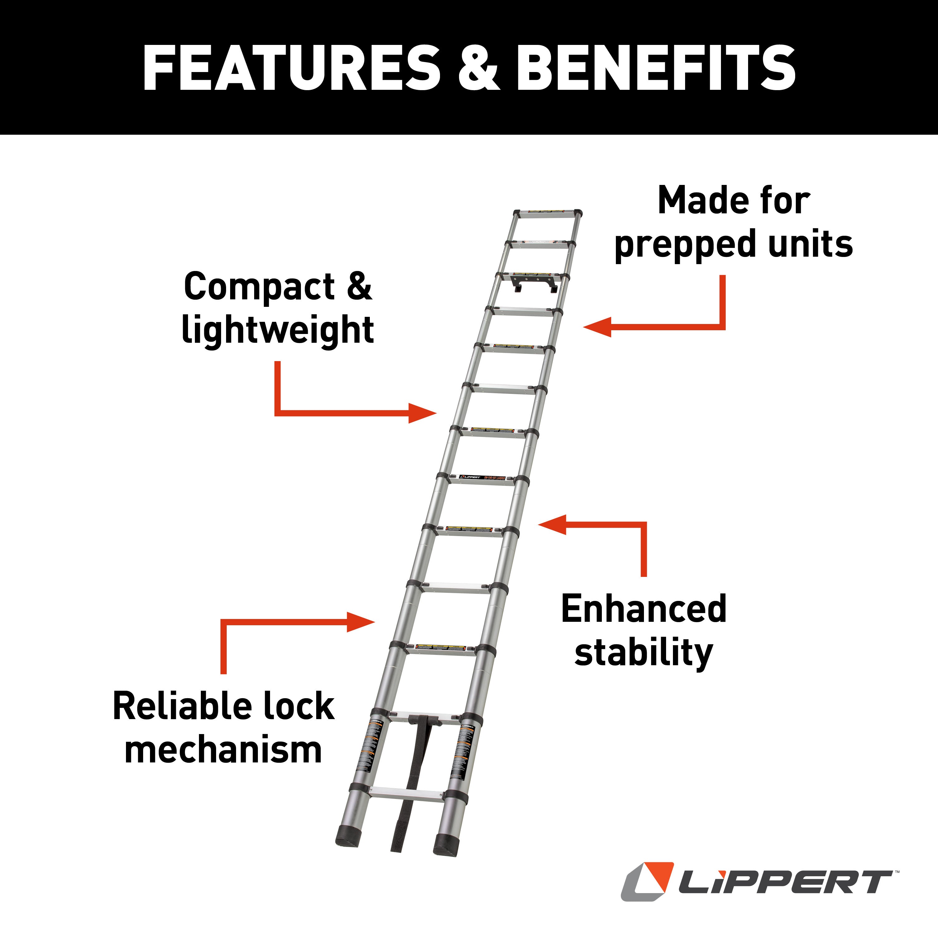 Lippert On-The-Go Ladder - 12.5' #2021097938 - Image 3