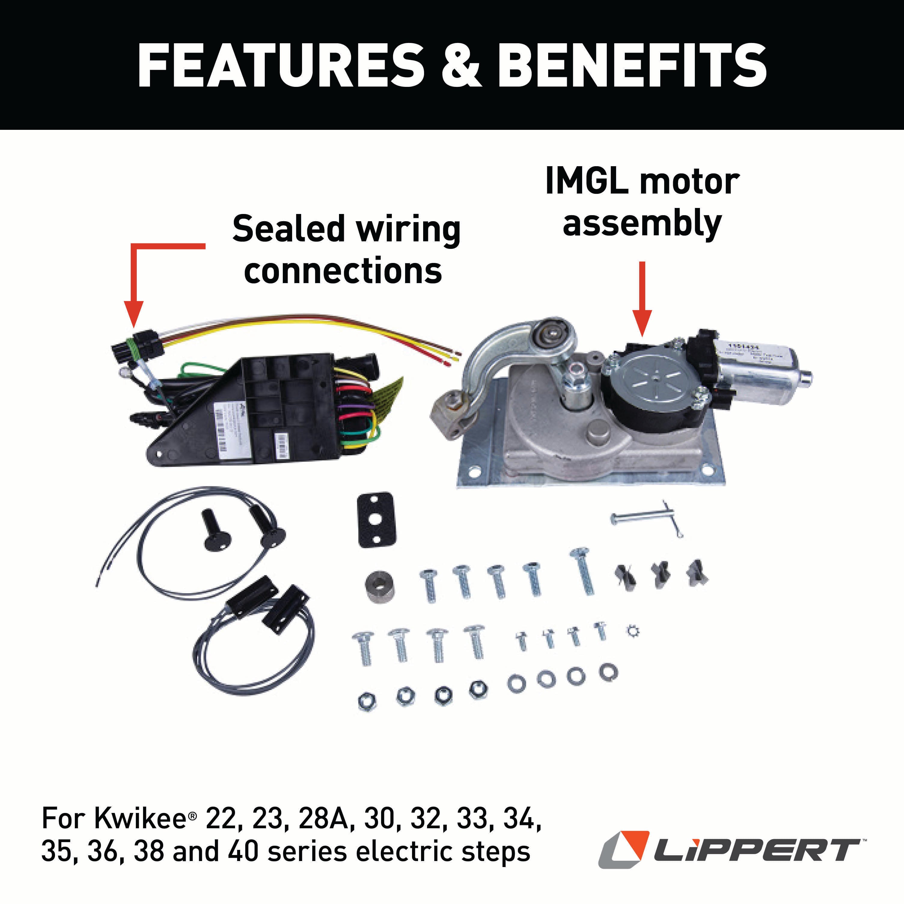 Lippert - Kwikee Step Motor Conversion Kit For "A" Linkage - Image 2
