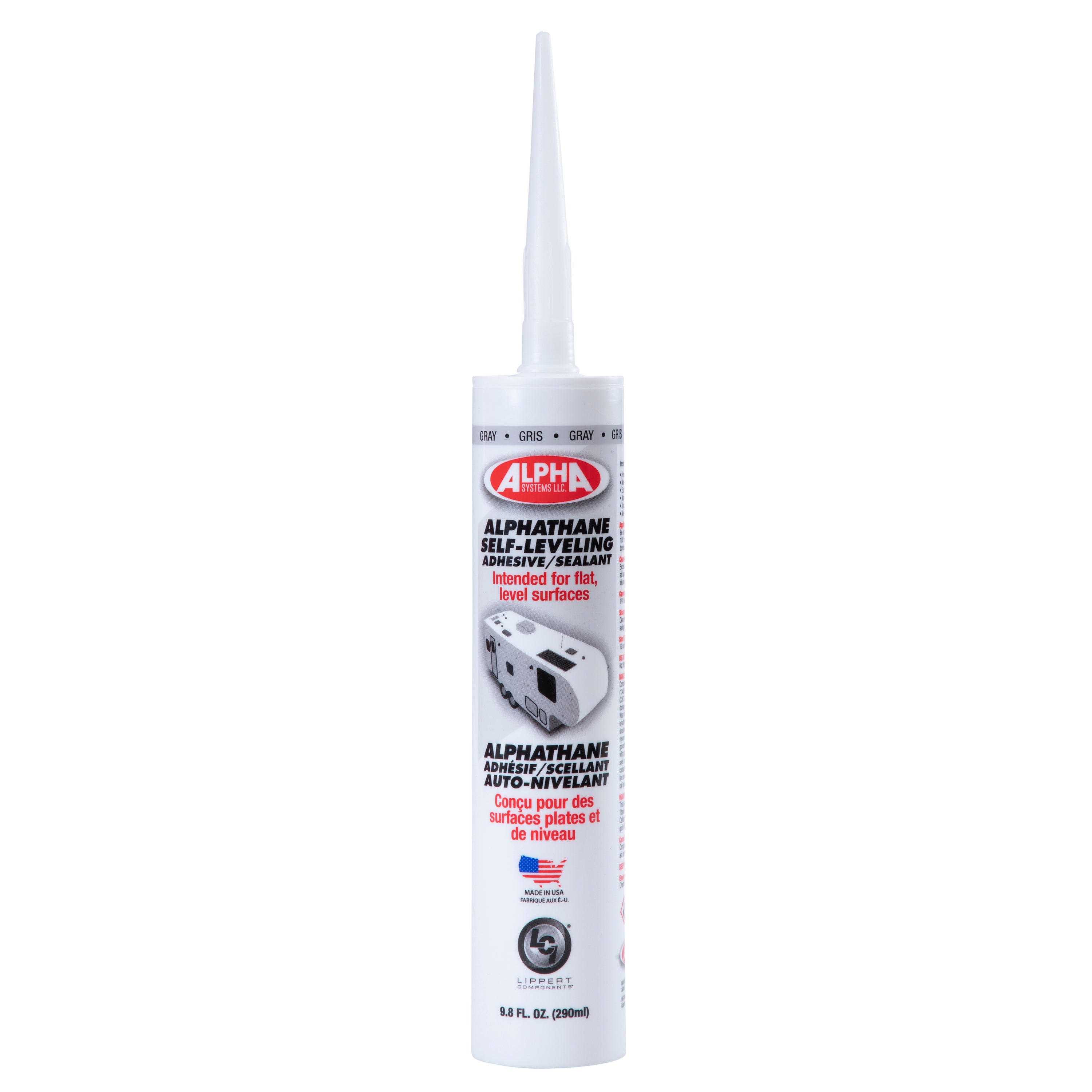 Alpha Systems - 5121 Alphathane 100% Solids Self-Leveling Sealant, Gray (9.8 Oz. Tube) - Image 1