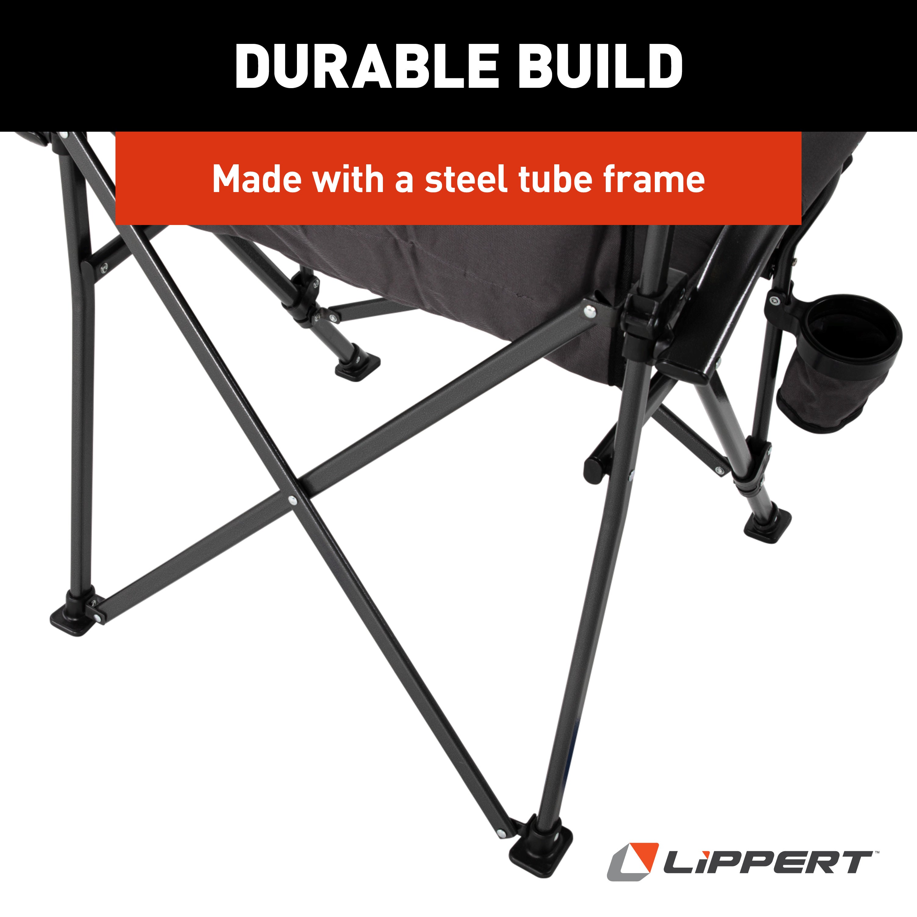 Lippert - Scout Outdoor Folding Chair - Dark Grey - Image 7