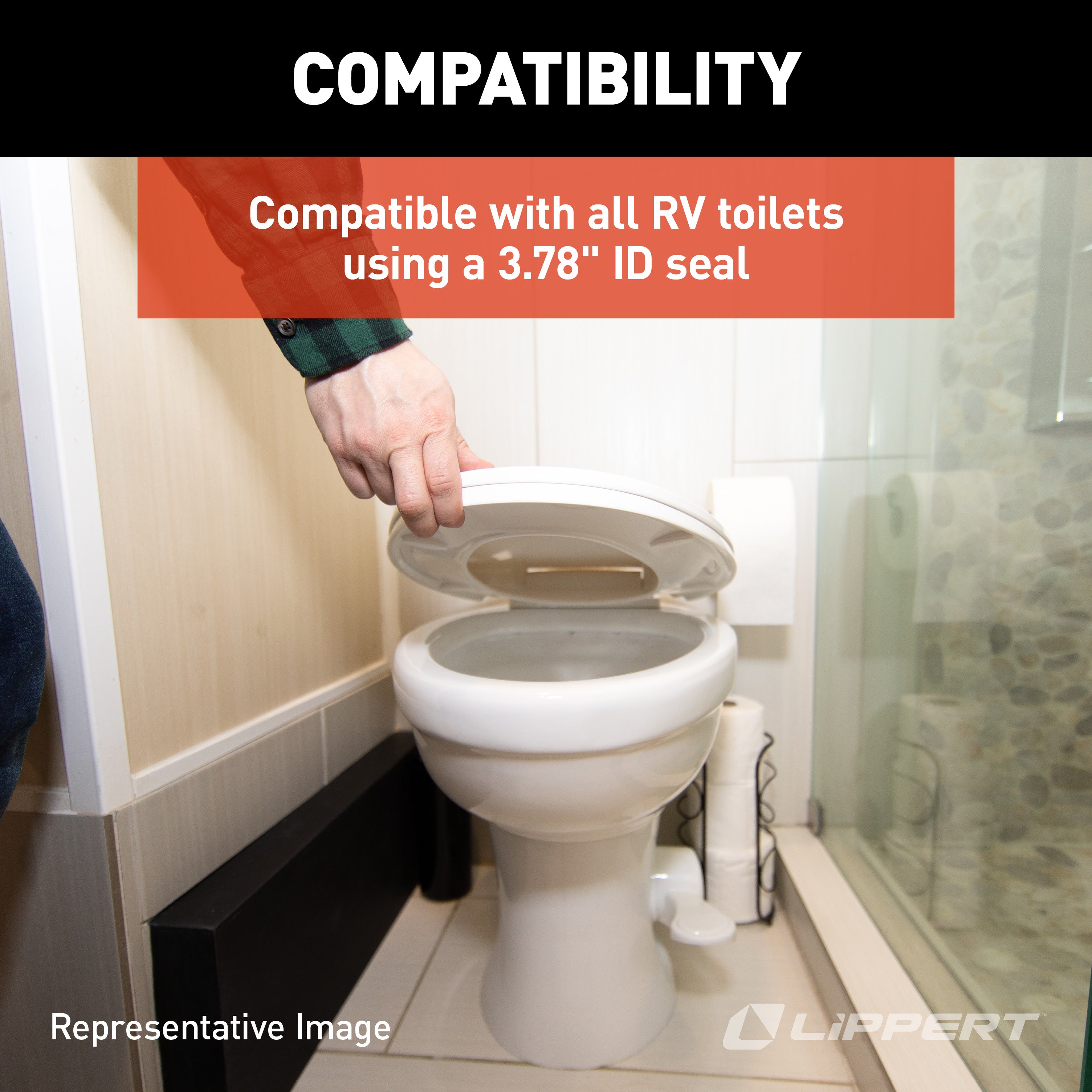 Lippert - Flow Max Replacement Rv Toilet Bottom Gasket & Mounting Hardware - Image 4