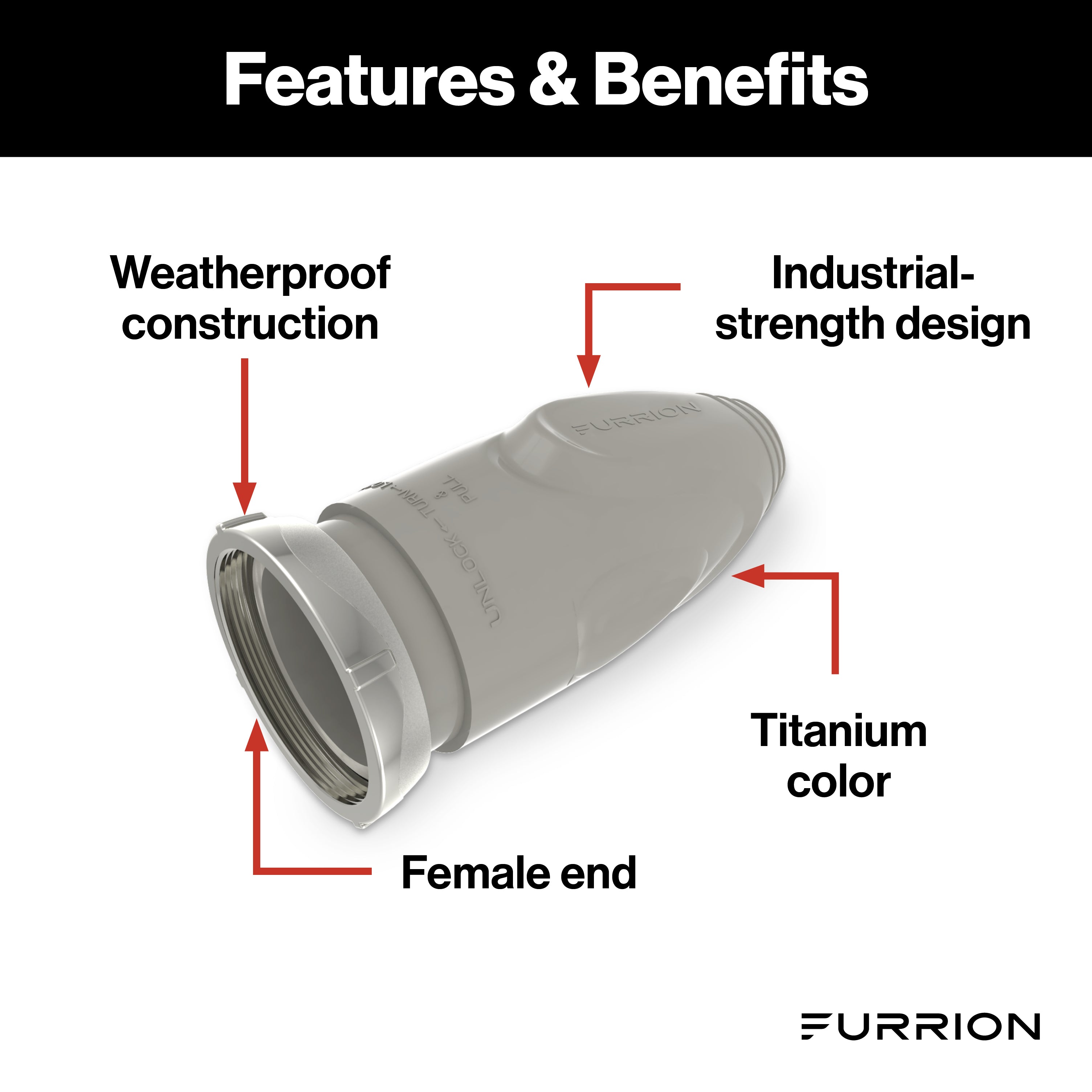 Furrion 50A Female Connection Cover - Titanium #F50Cvl-Ss - Image 3