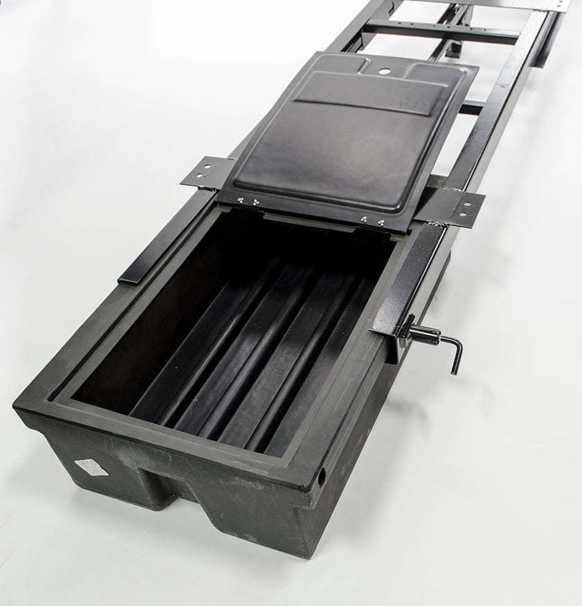 Lippert Rv Underchassis Standard Double Bin Storage System With Spare Tire Carrier - 99.5" X 21.5" #125460 - Image 6