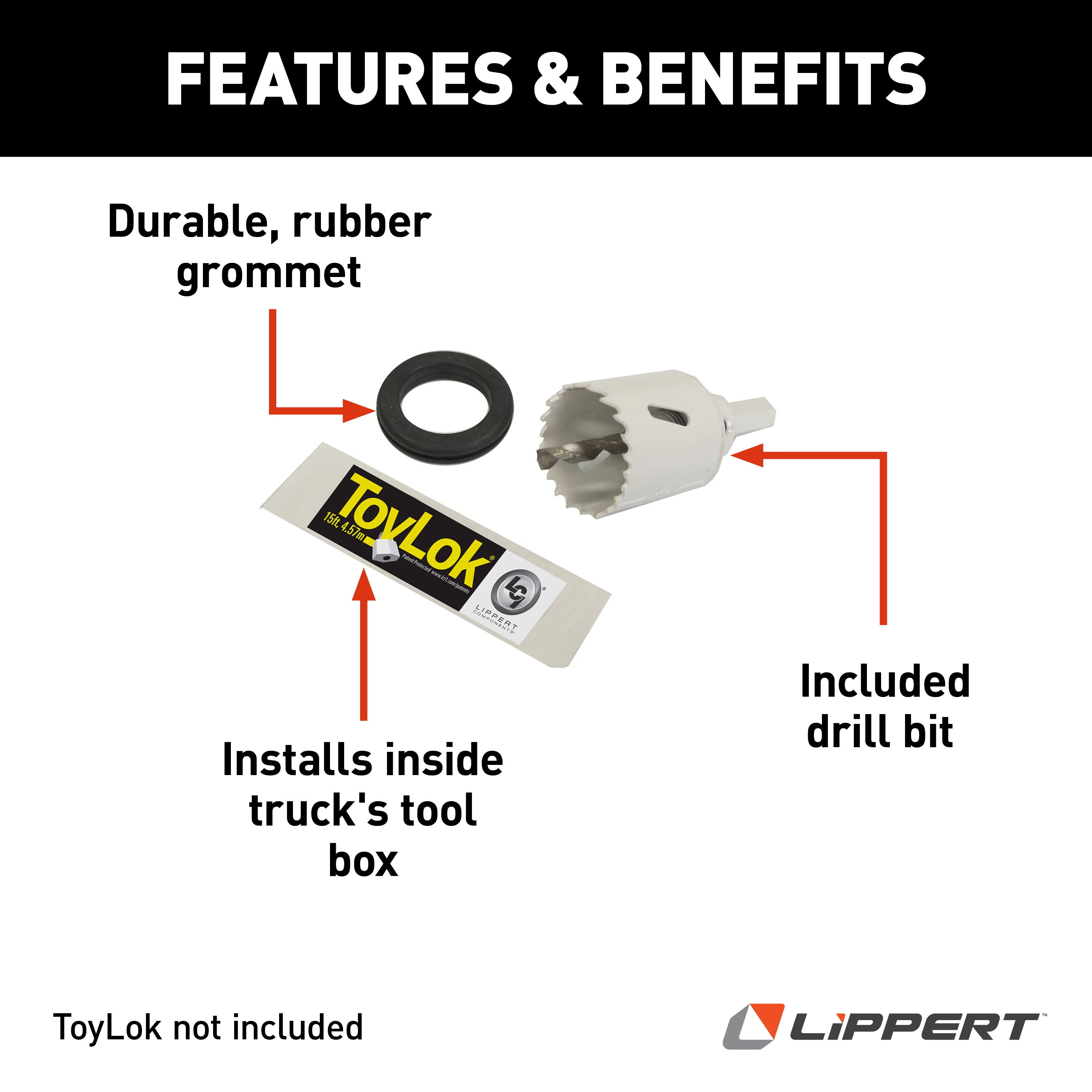 Lippert - Toylok Truck Tool Box Mounting Kit - Image 2