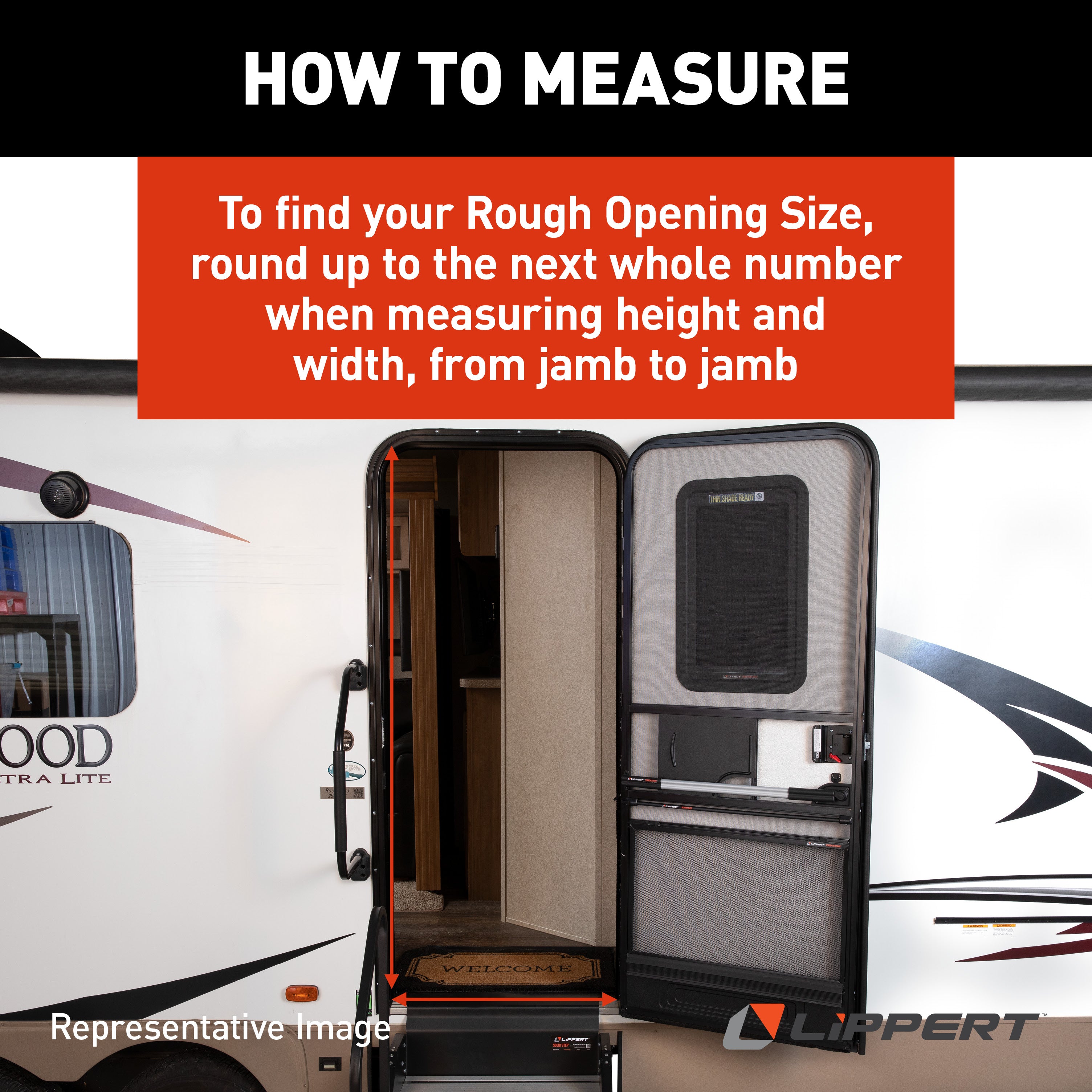 Lippert - Right Hinge Upgraded Rv Radius Entry Door With Screen Door - 26" X 72" (Polar White) - Image 8