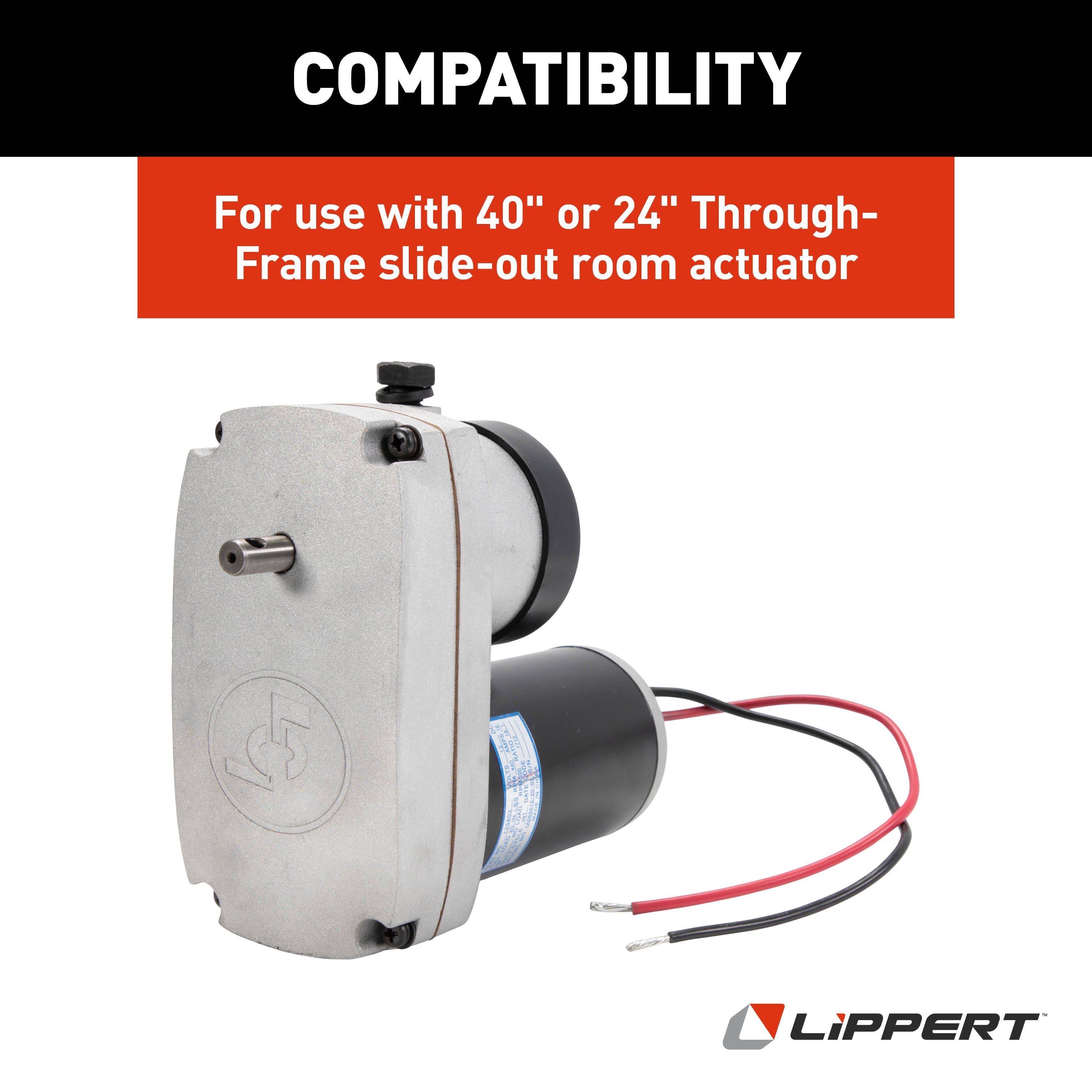 Lippert Replacement Through-Frame Slide-Out 18:1 Tuson Motor Without Actuator #1-065-041-012 - Image 7