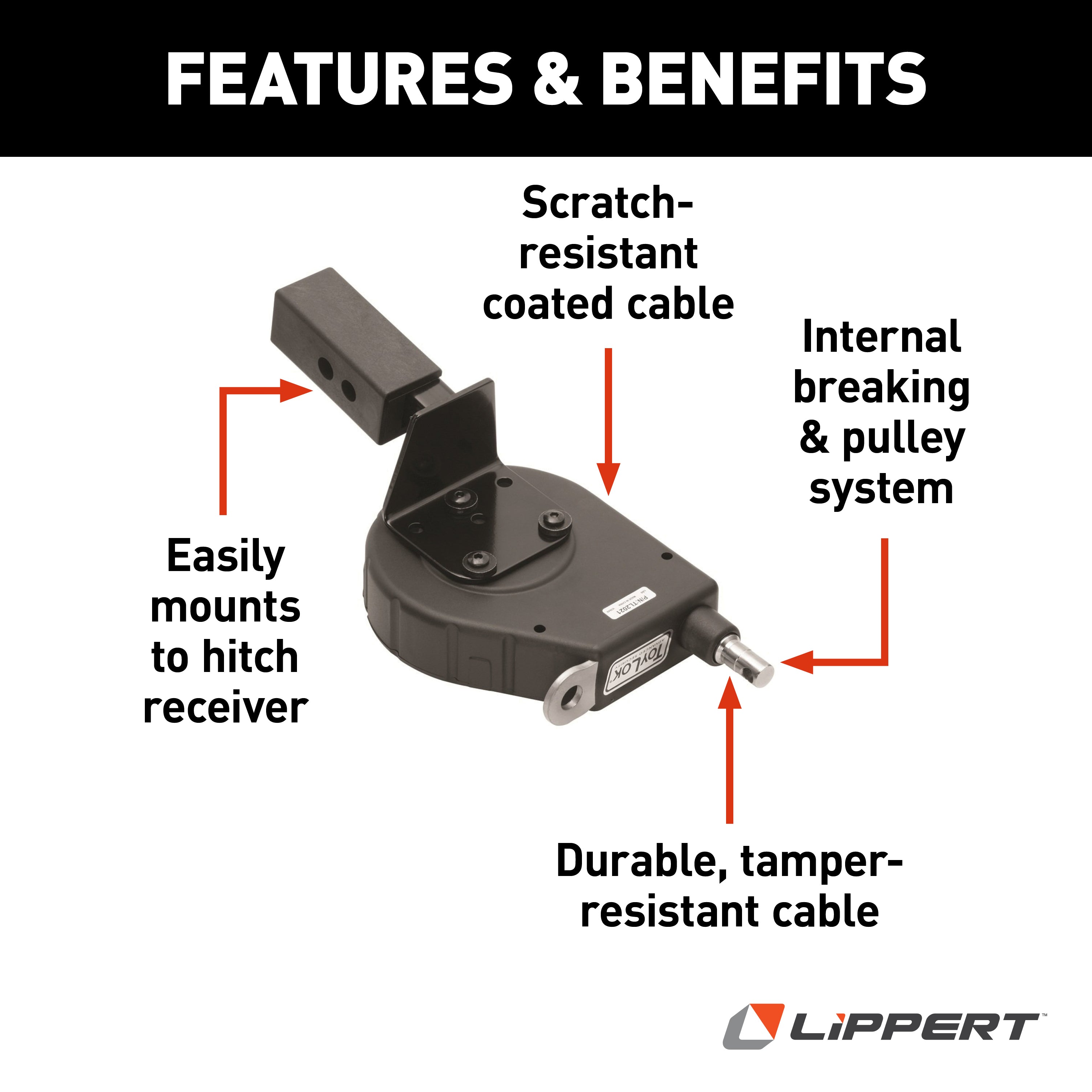 Lippert - Toylok Hitch Receiver Adapter Kit; 1-1/4" & 2" - Image 2
