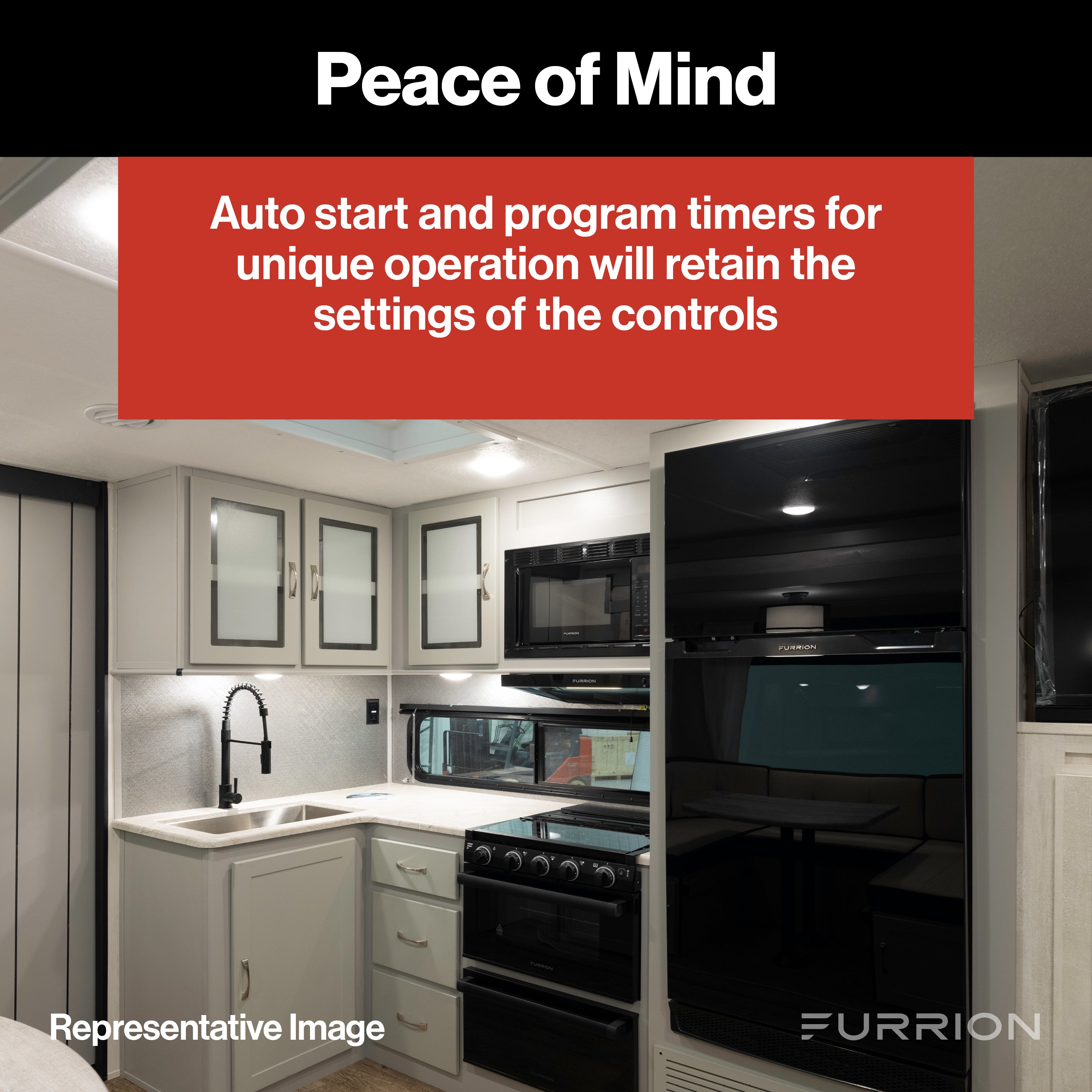 Furrion Standard Single Zone Controller For Chill Cube HE (High Efficiency) Low-Profile RV Air Conditioner Systems (R32) #FACC12ESPA2-BL-AM