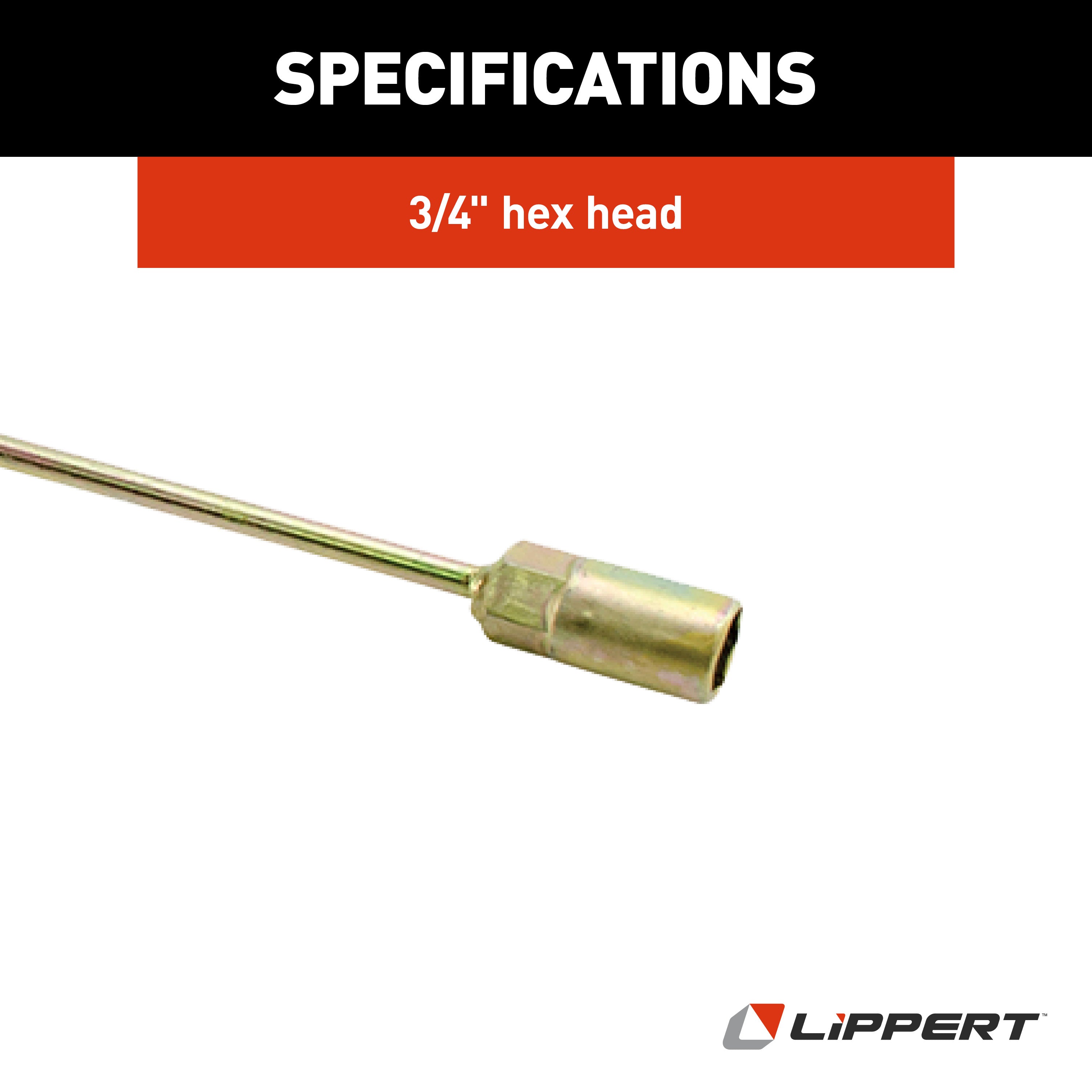 Lippert Manual Crank Handle For Rv Jacks & Slide-Outs - 3/4" Hex - Image 6