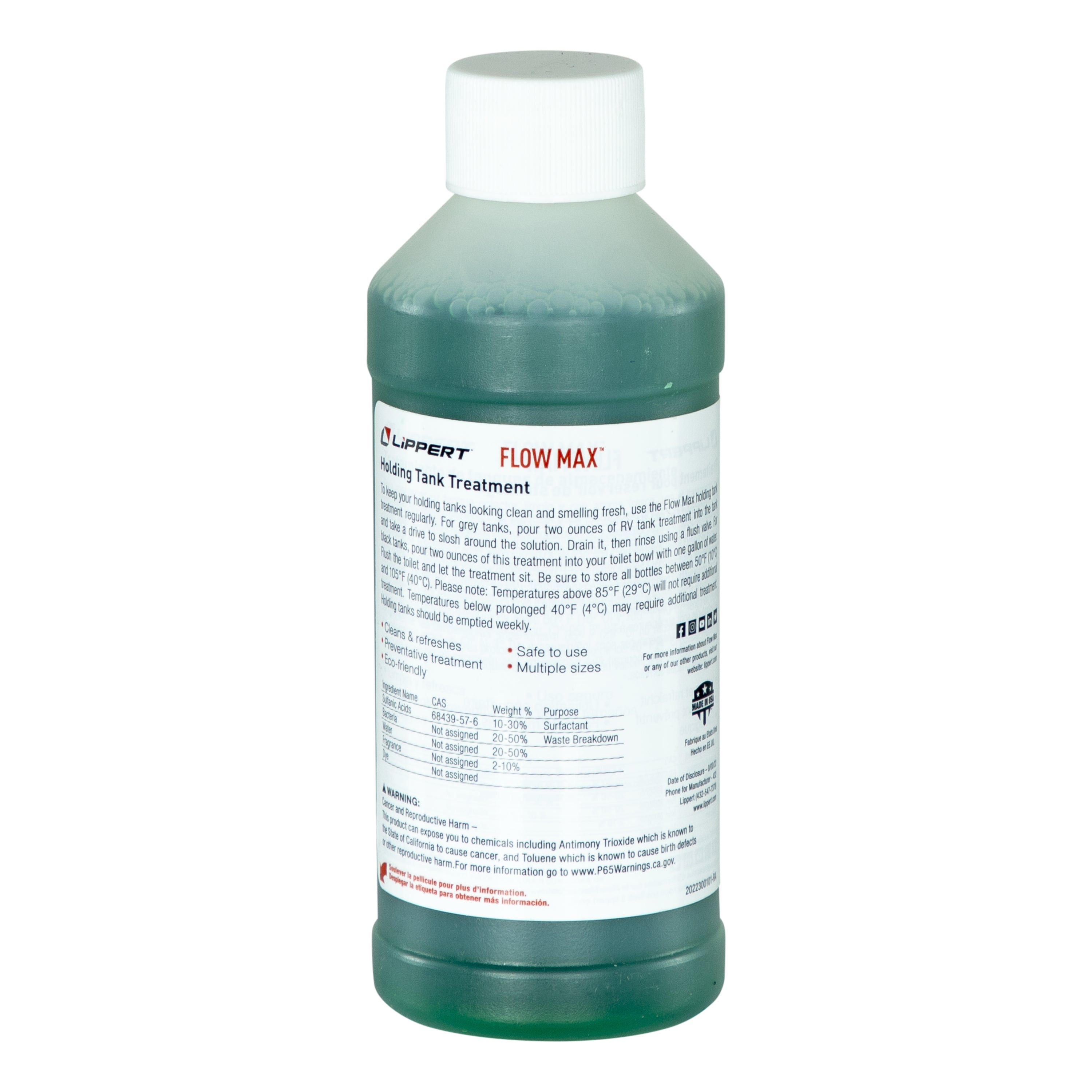 Lippert Flow Max Holding Tank Treatment - 8 Oz. Bottles, 4-Pack - Image 2