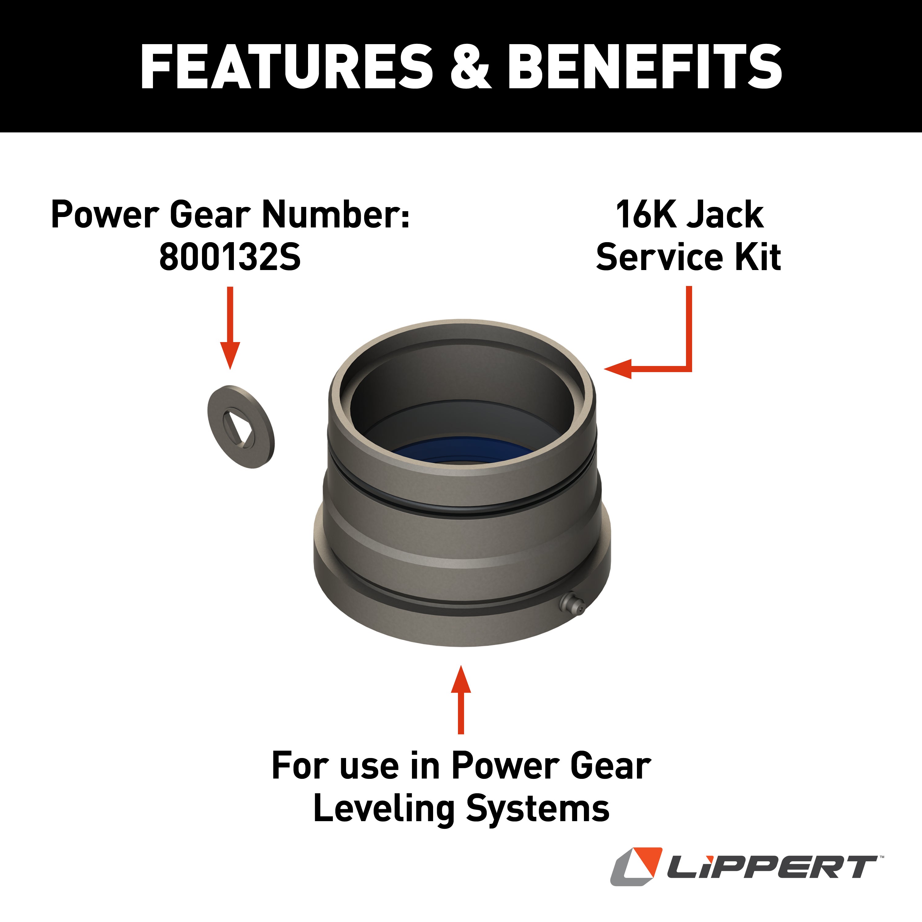 Lippert - 16K Jack Service Kit - Power Gear Leveling - Image 2