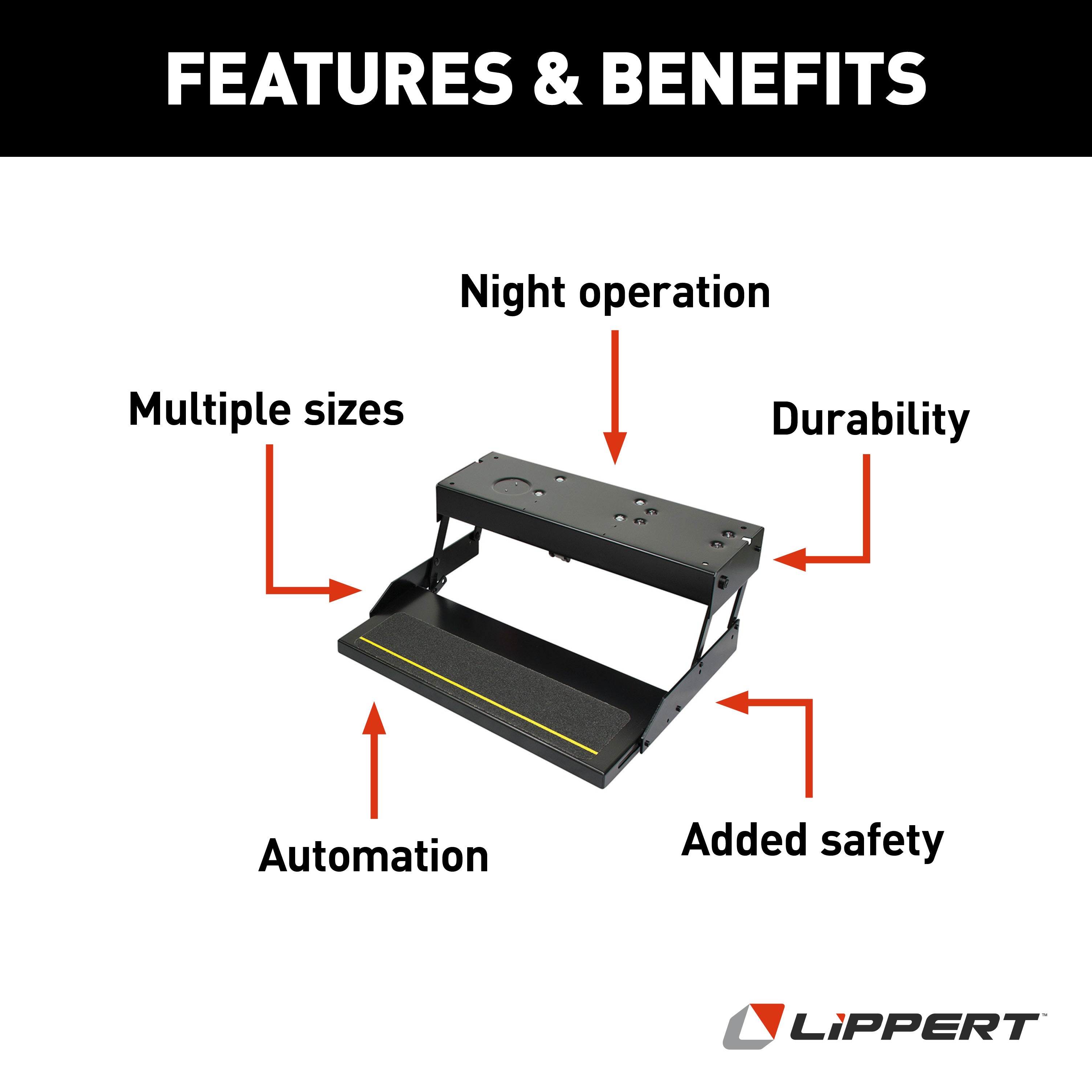 Lippert - 28 Series Step Assembly With Standard Drive Operation And Power Switch Kit - Image 2