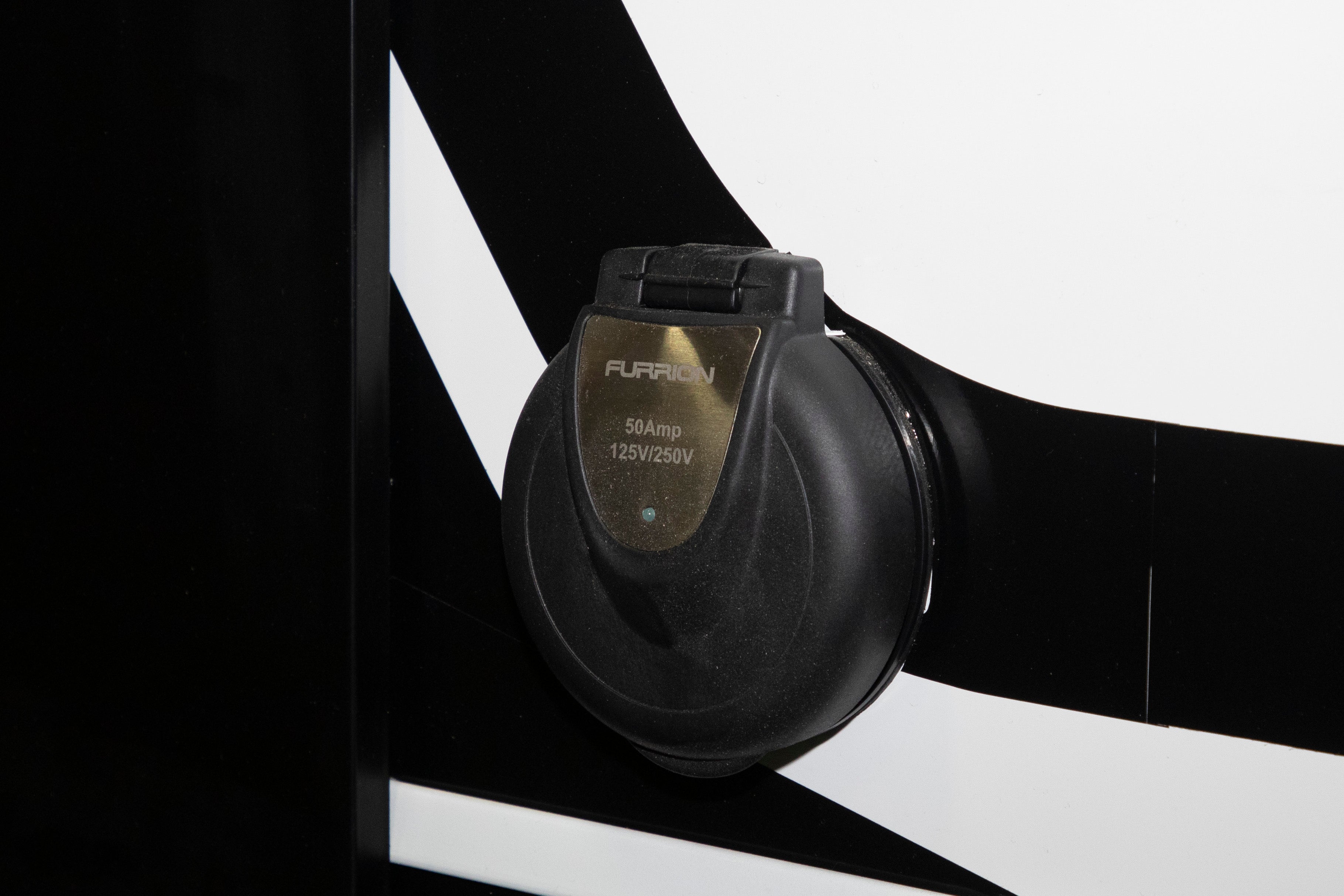 Furrion 50A 125/250V Round Inlet - Black #F52Inr-Bs-Oem - Image 1