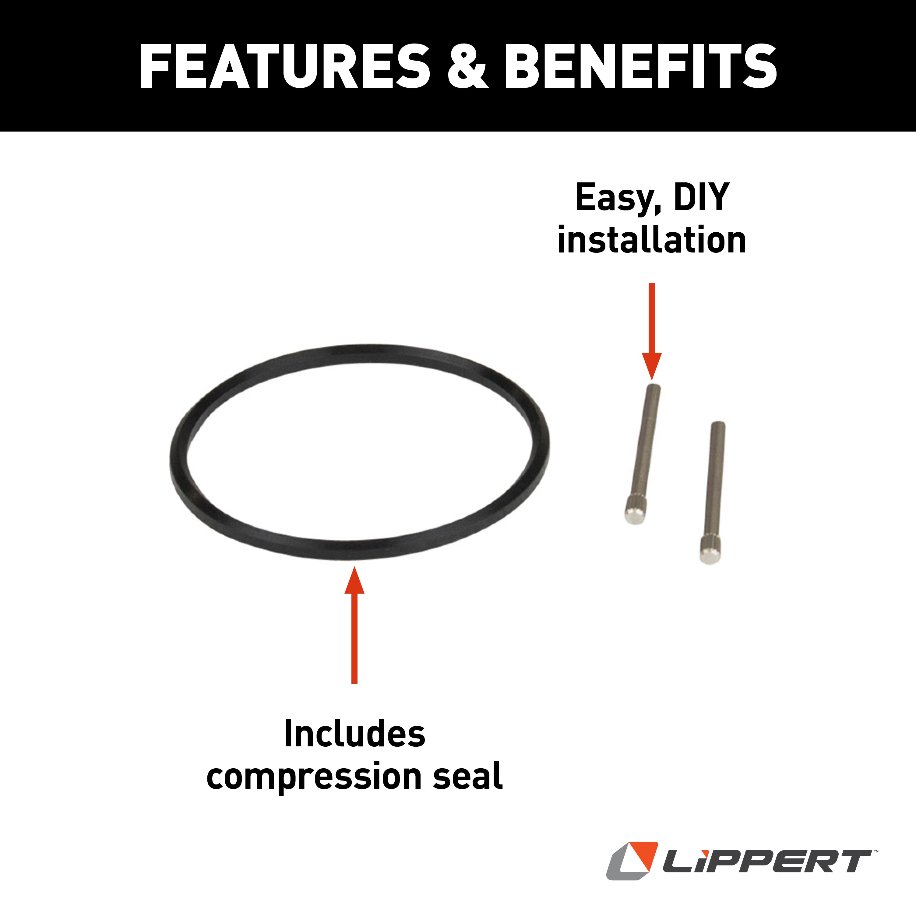 Lippert Waste Master Replacement Seal Kit For Nozzle On Rv Sewer Hose #360807 - Image 2