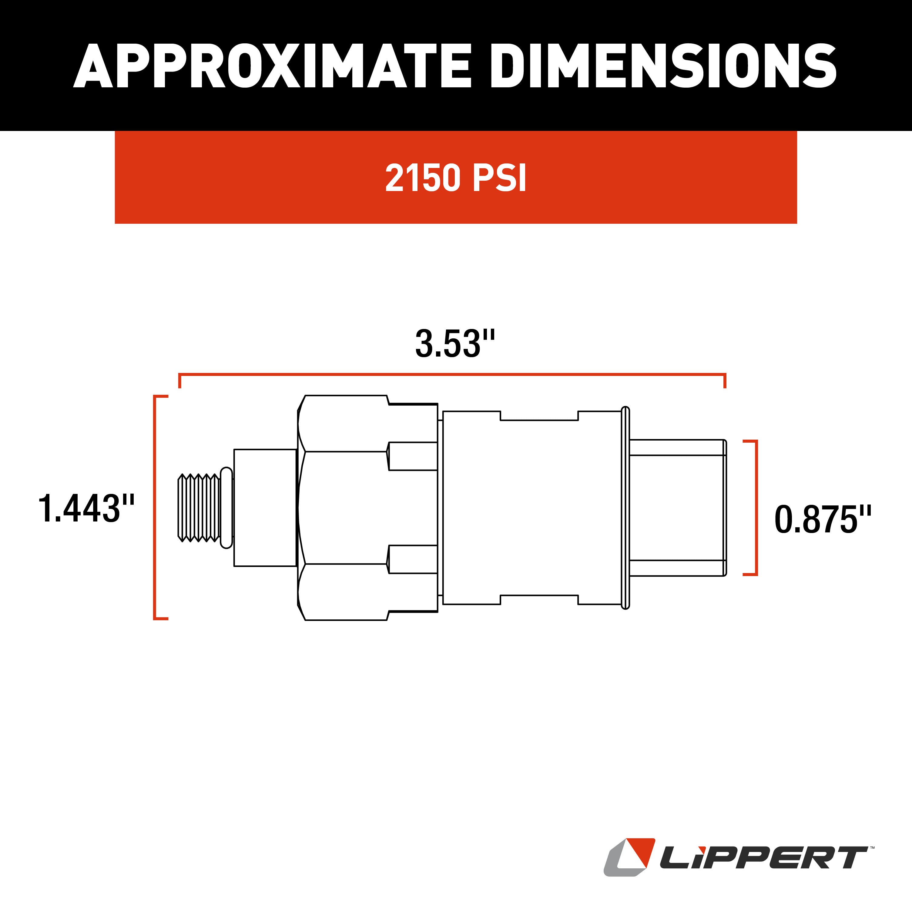 Lippert Replacement Nason Pressure Switch, 2,150 Psi #Cd-Gb-2150/Wd194 - Image 3