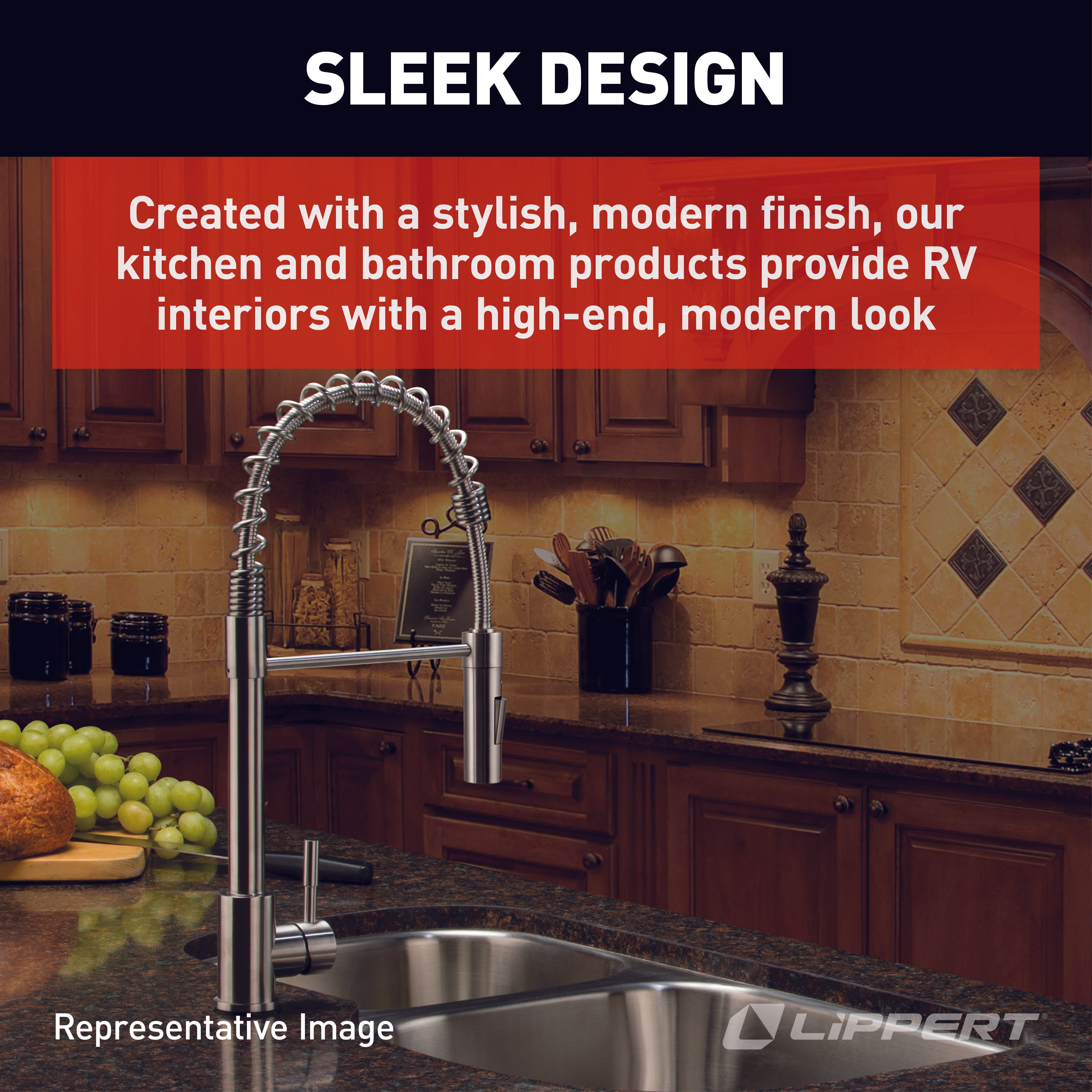 Lippert Flow Max Coiled Kitchen Faucet - Stainless Steel #719323 - Image 4